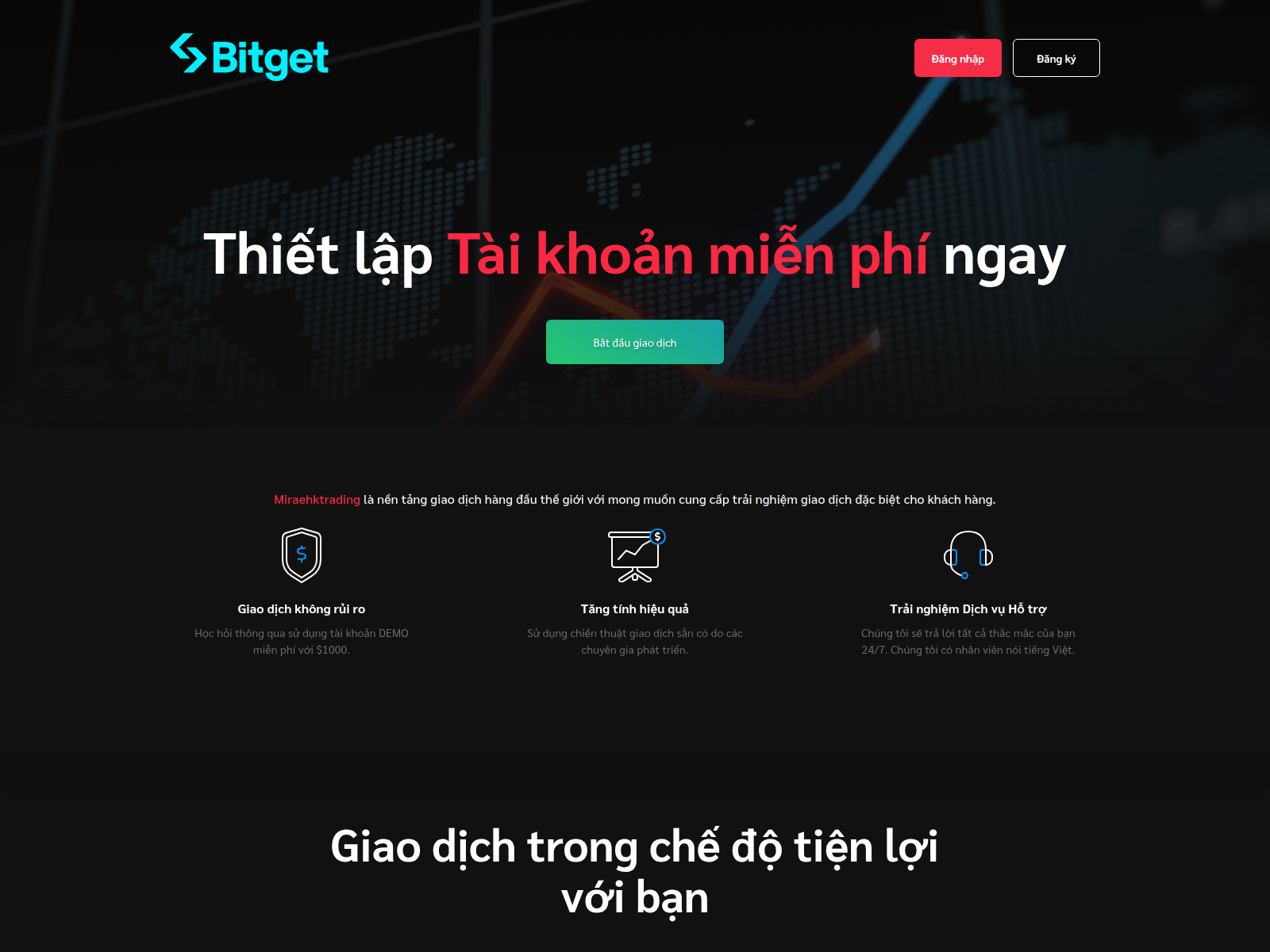 Screenshot of tradinhbitget.com