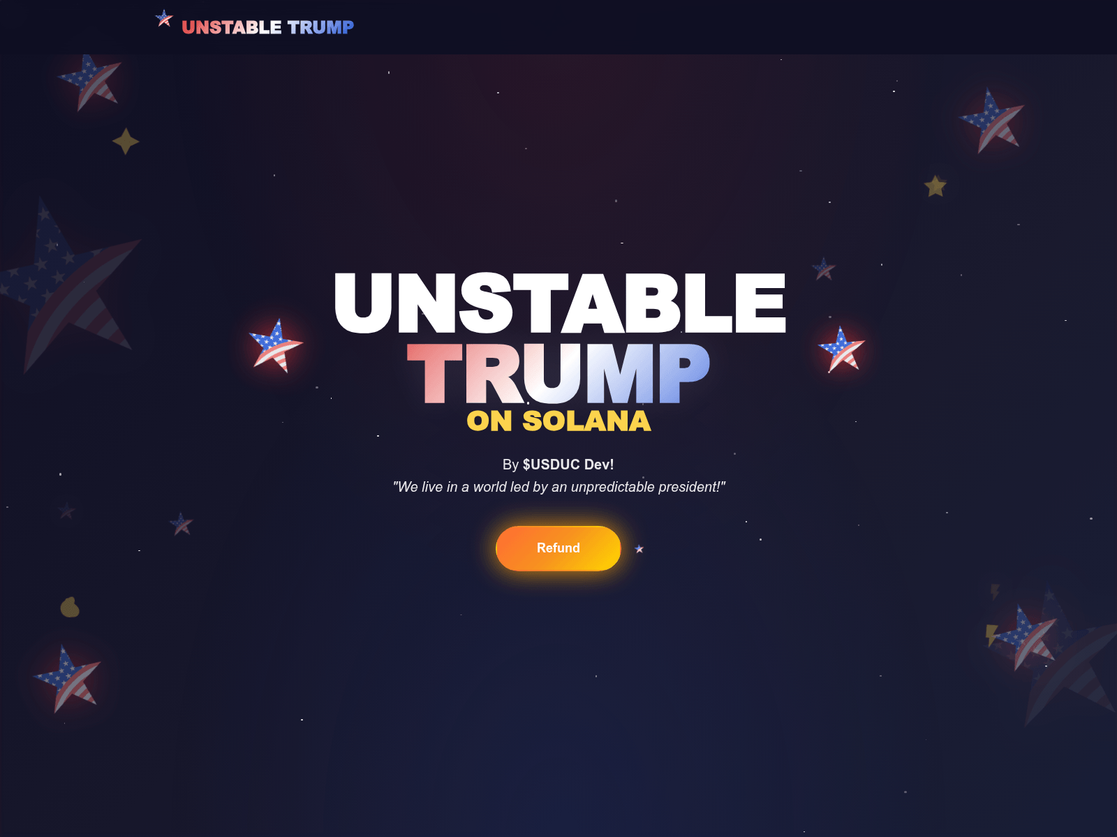 Screenshot of unstabletrump.top
