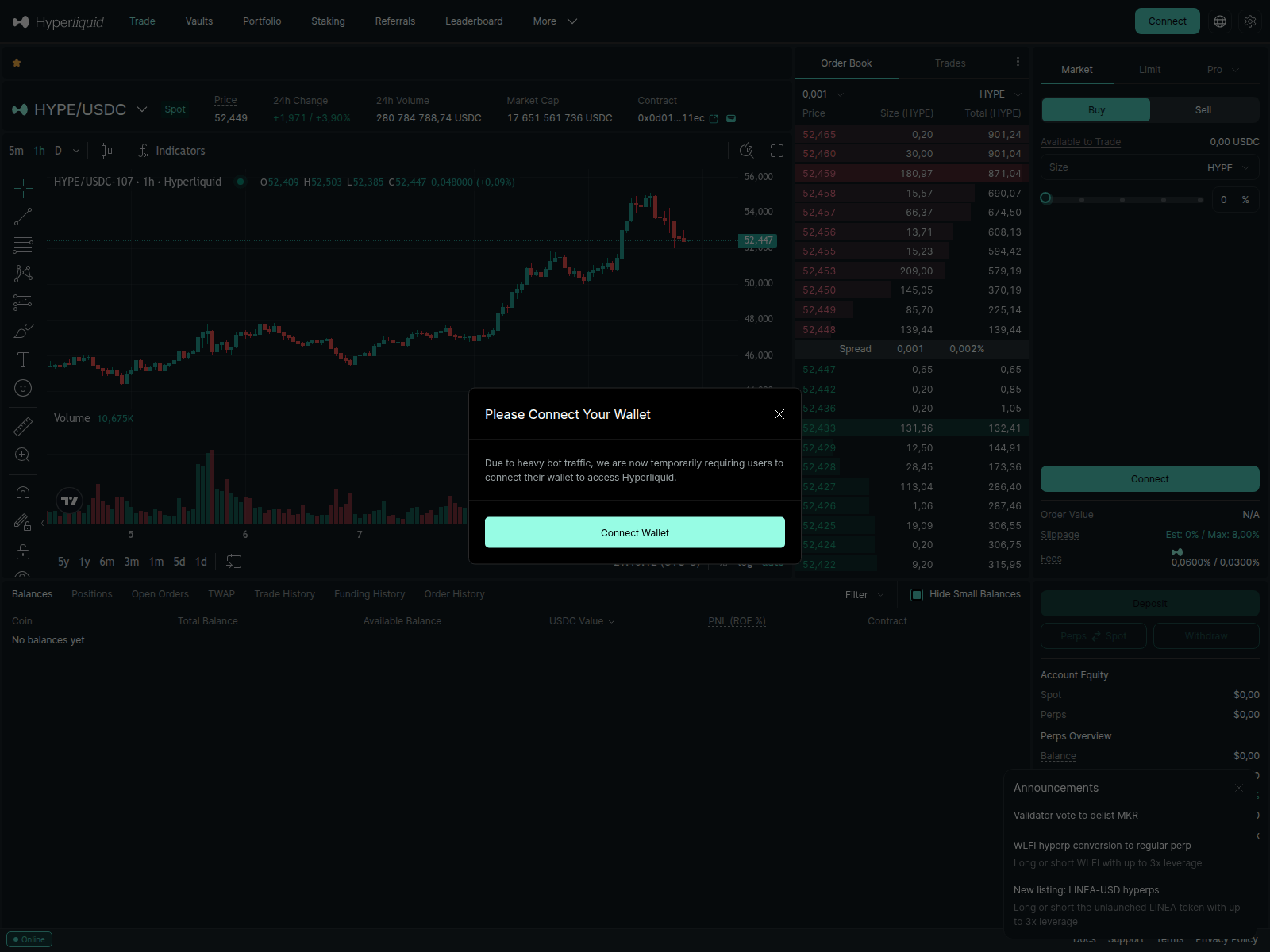 Screenshot of app.hilperliquid.com