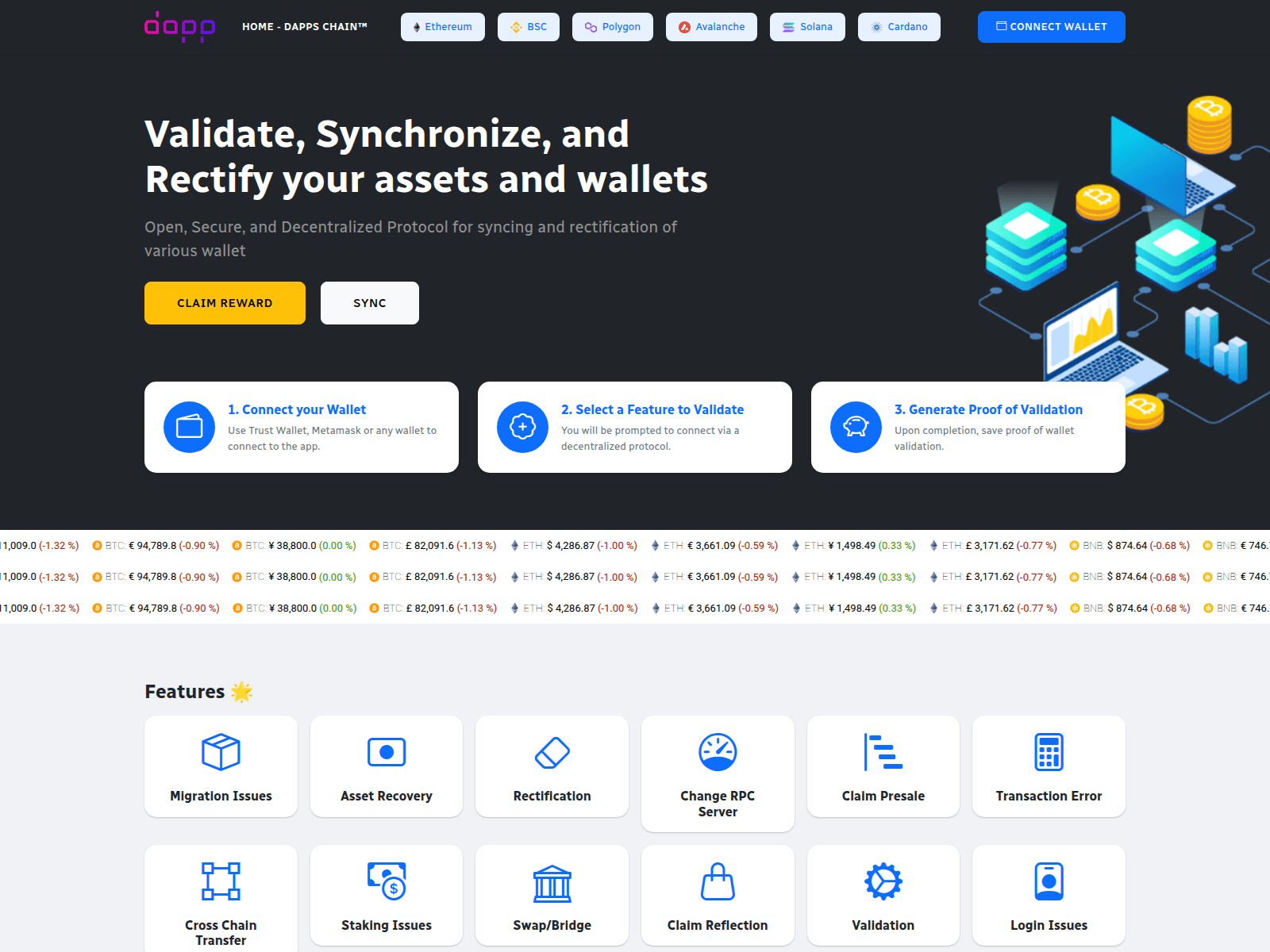 Screenshot of solcasino-reward.onrender.com