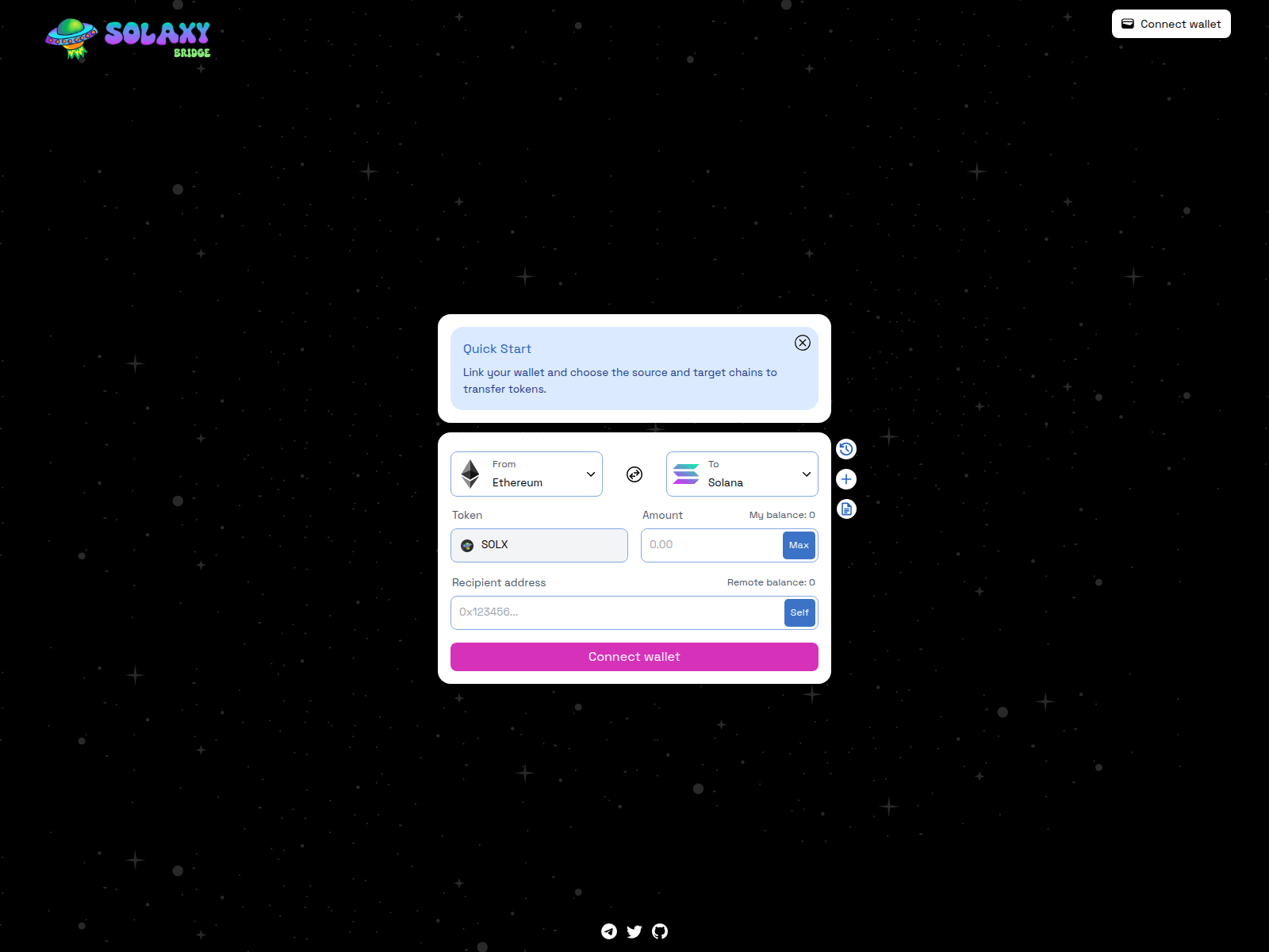 Screenshot of solaxybridge.xyz