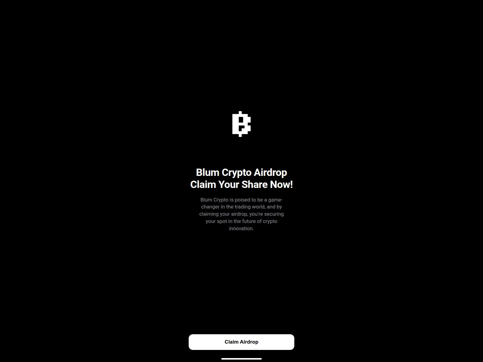 Screenshot of blumairdrop.xyz.apexfix.xyz