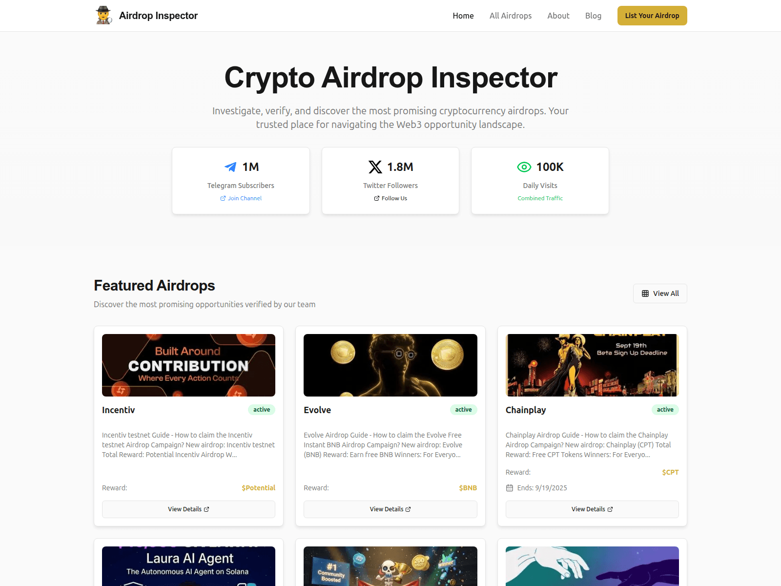 Screenshot of airdropinspector.com