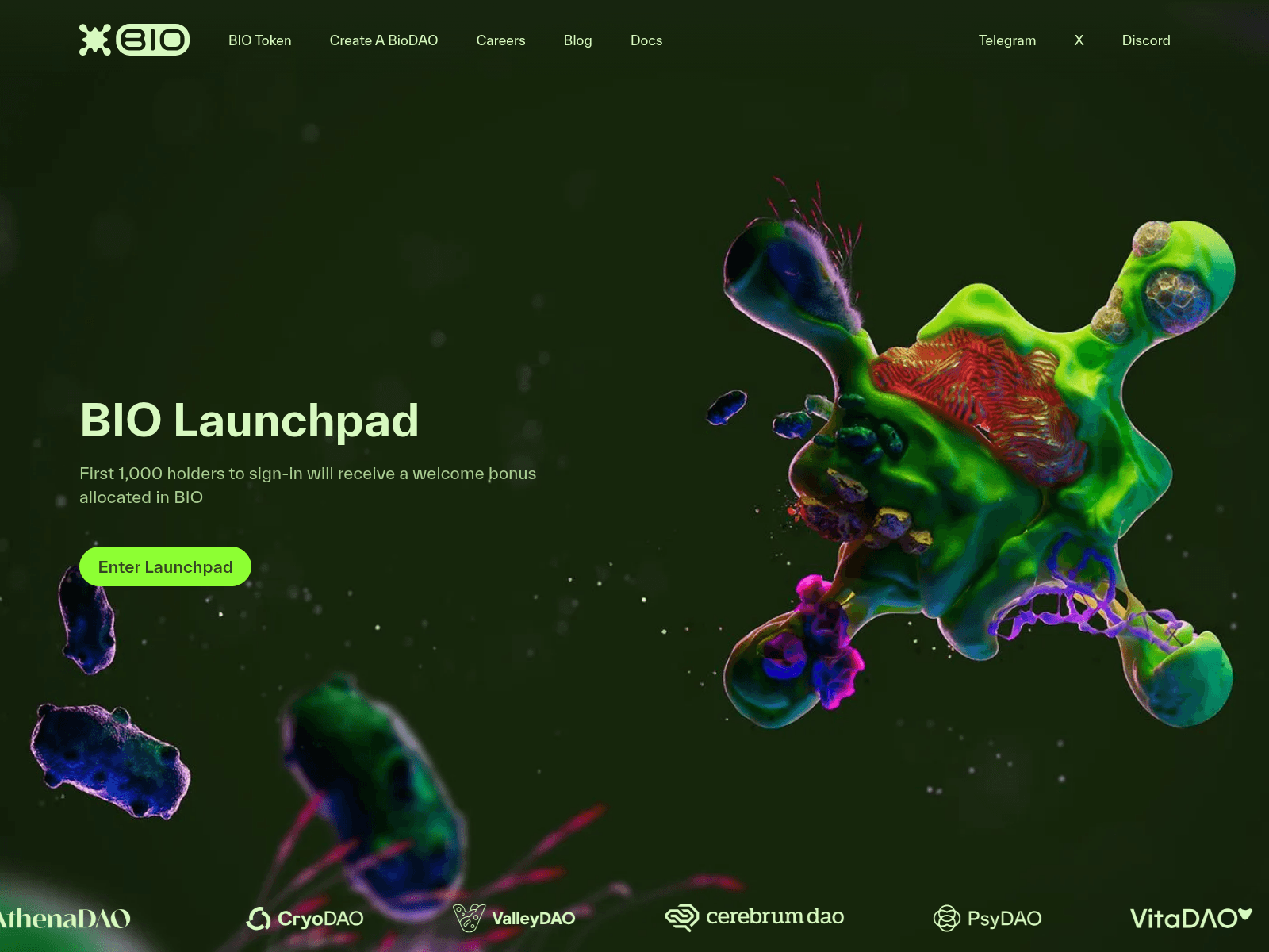 Screenshot of launchpad-bio.xyz