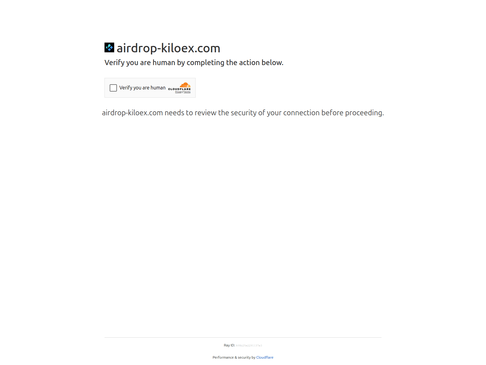 Screenshot of mail.airdrop-kiloex.com