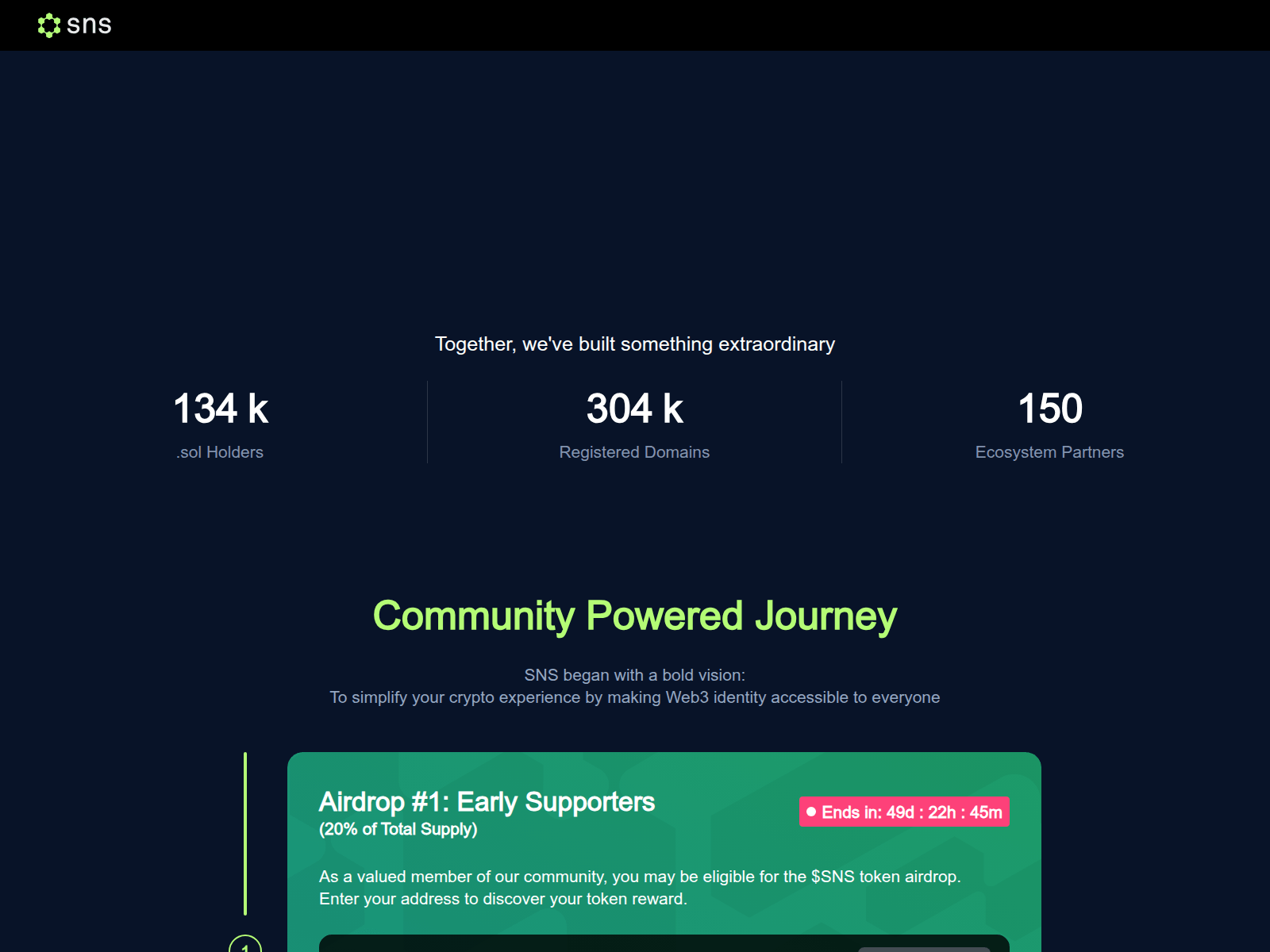 Screenshot of snsairdrop.sbs