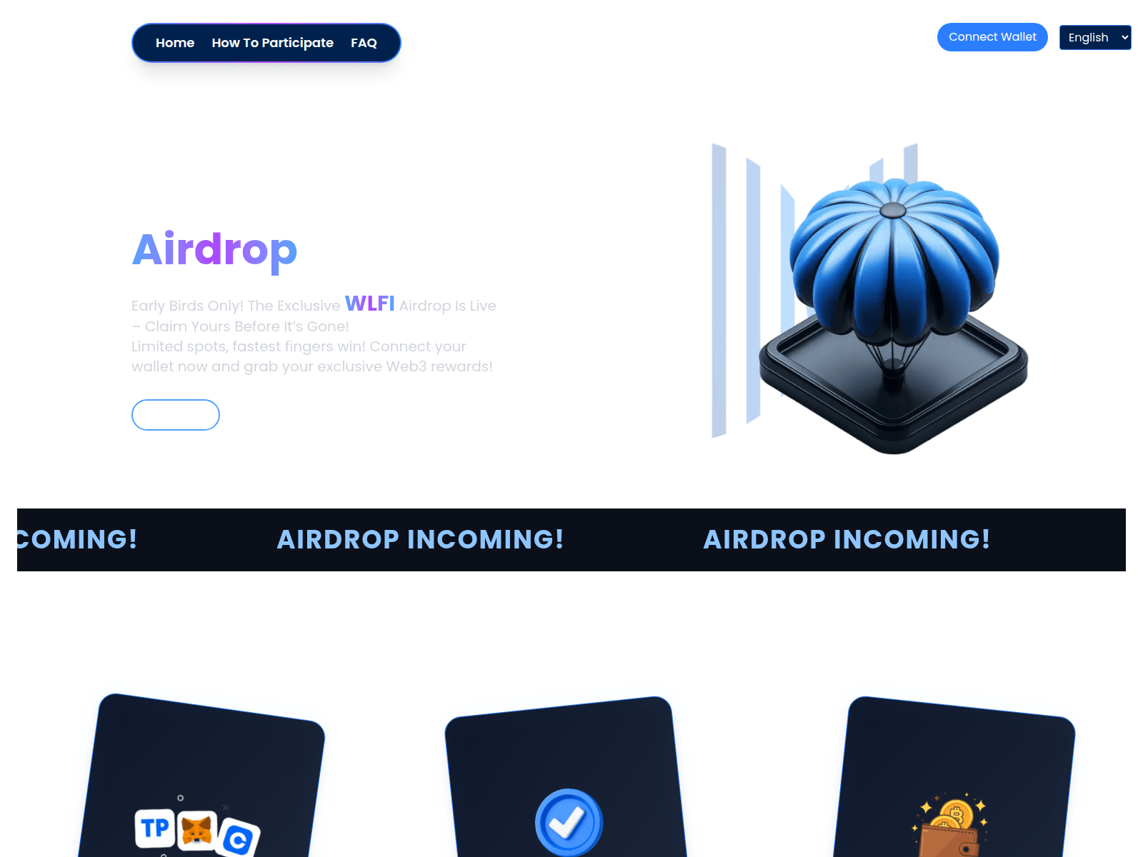 Screenshot of getyourairdrop.com