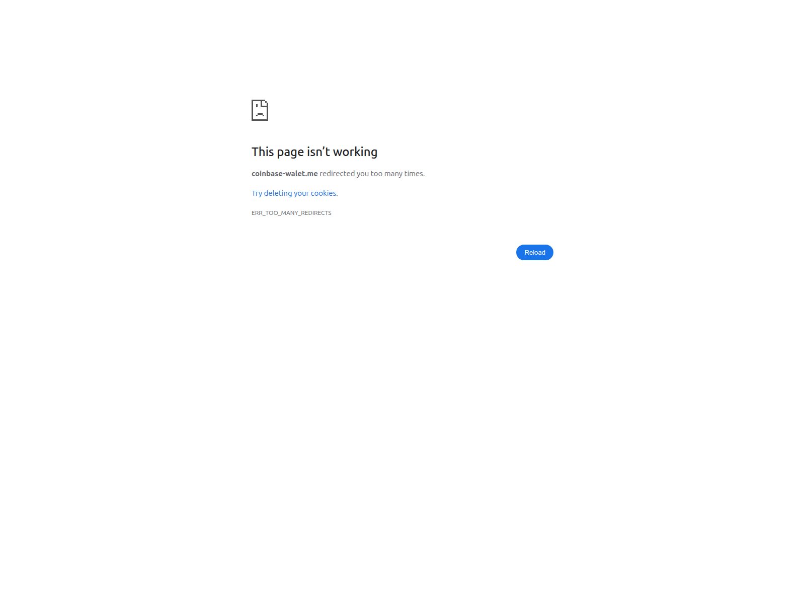 Screenshot of coinbase-walet.me