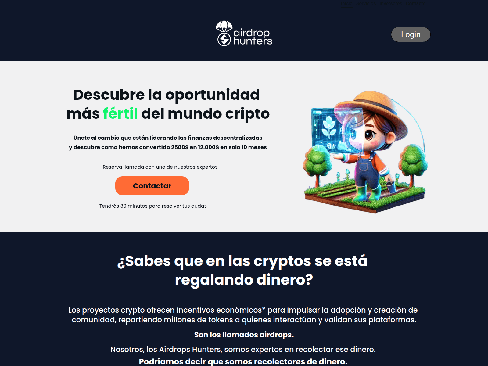 Screenshot of optin.airdrophunters.me