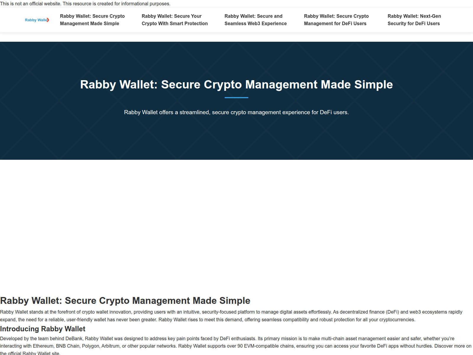 Screenshot of wallet.web-rabby.to