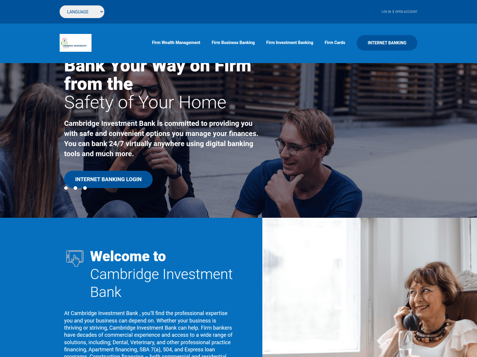 Screenshot of cambridgeinvestmentbank.online