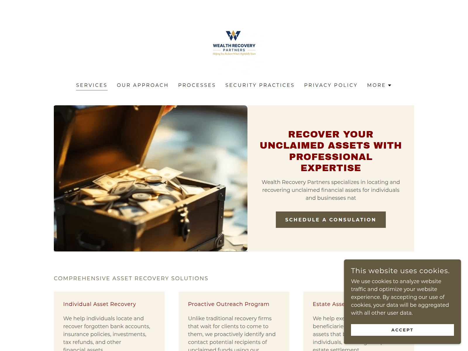 Screenshot of wealthrecoverypartners.net