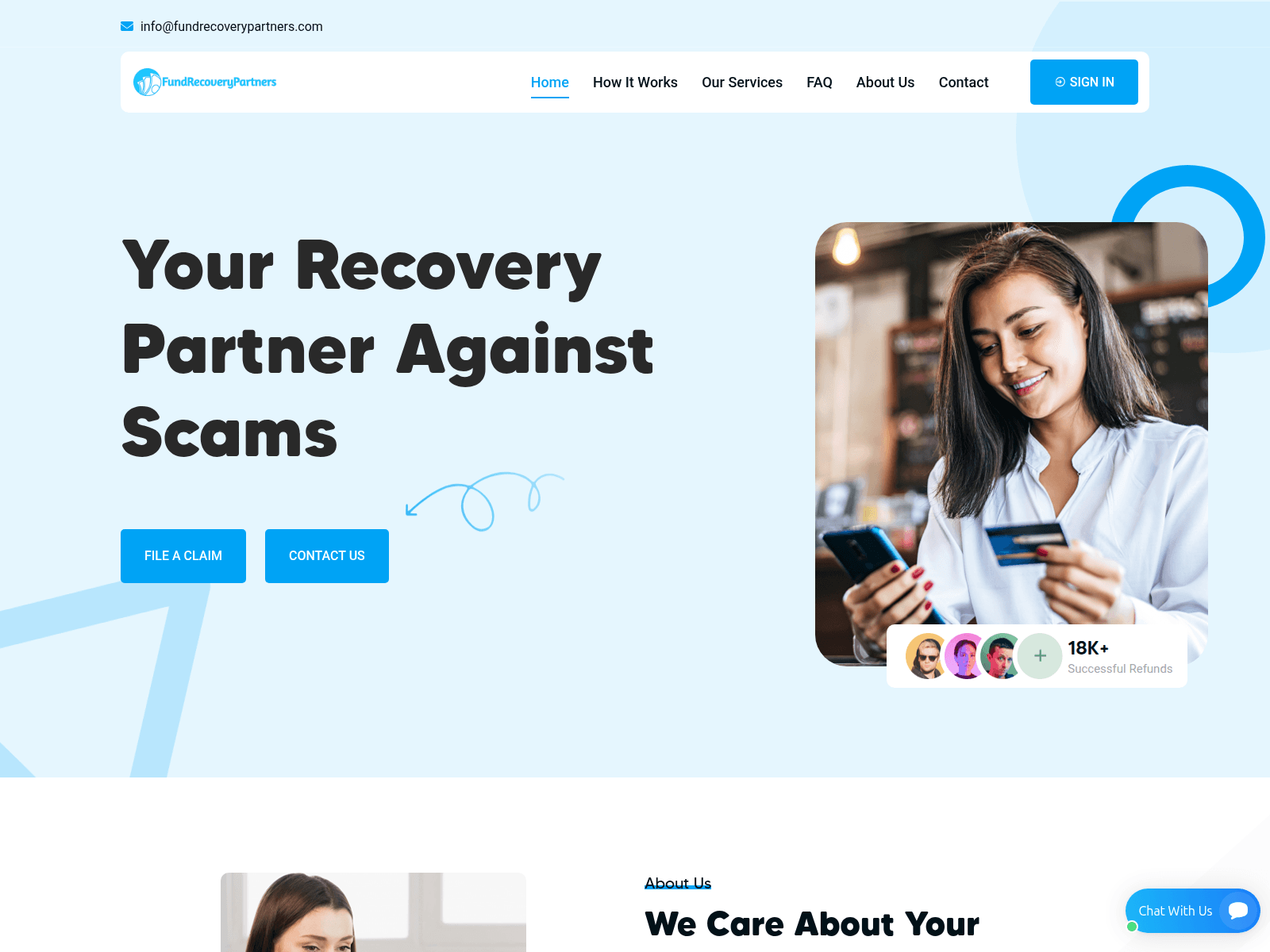 Screenshot of fundrecoverypartners.com