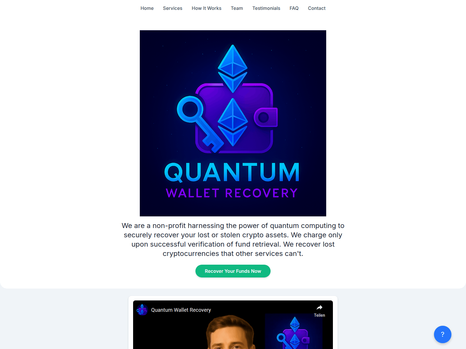 Screenshot of quantumwalletrecovery.org