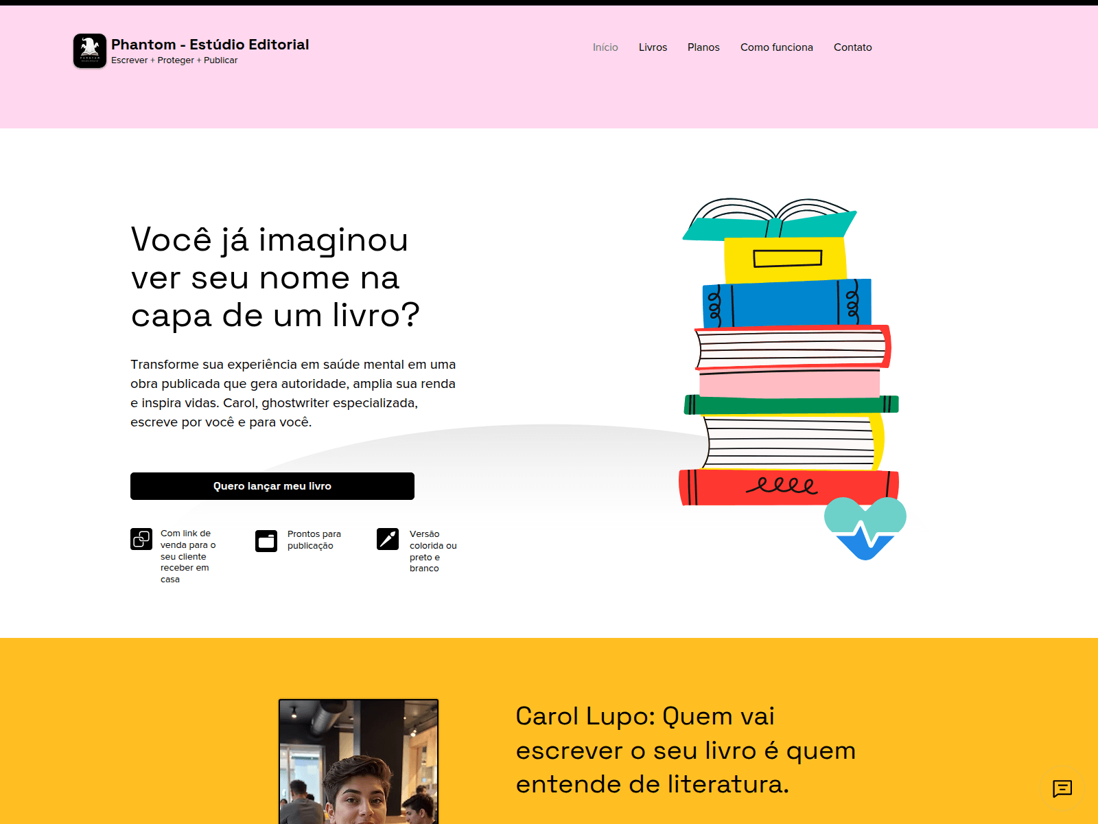 Screenshot of www.editorialphantom.com.br