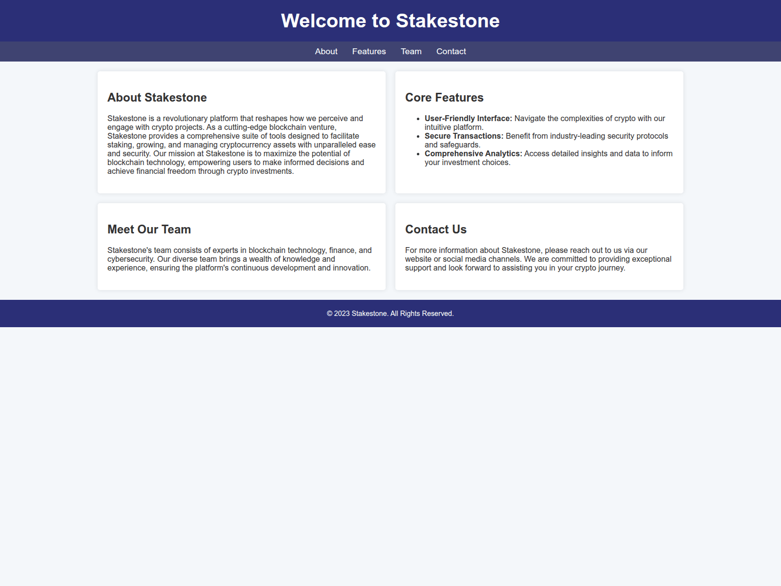 Screenshot of stakestoneapp.live