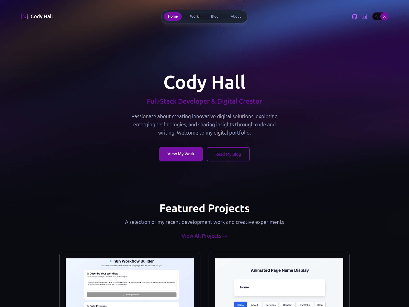 Screenshot of astroportfolio2.pages.dev