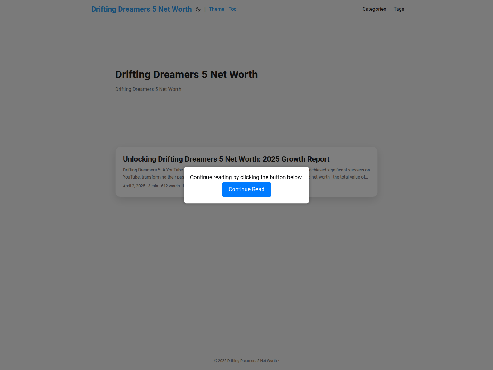 Screenshot of drifting-dreamers-5-net-worth.pages.dev