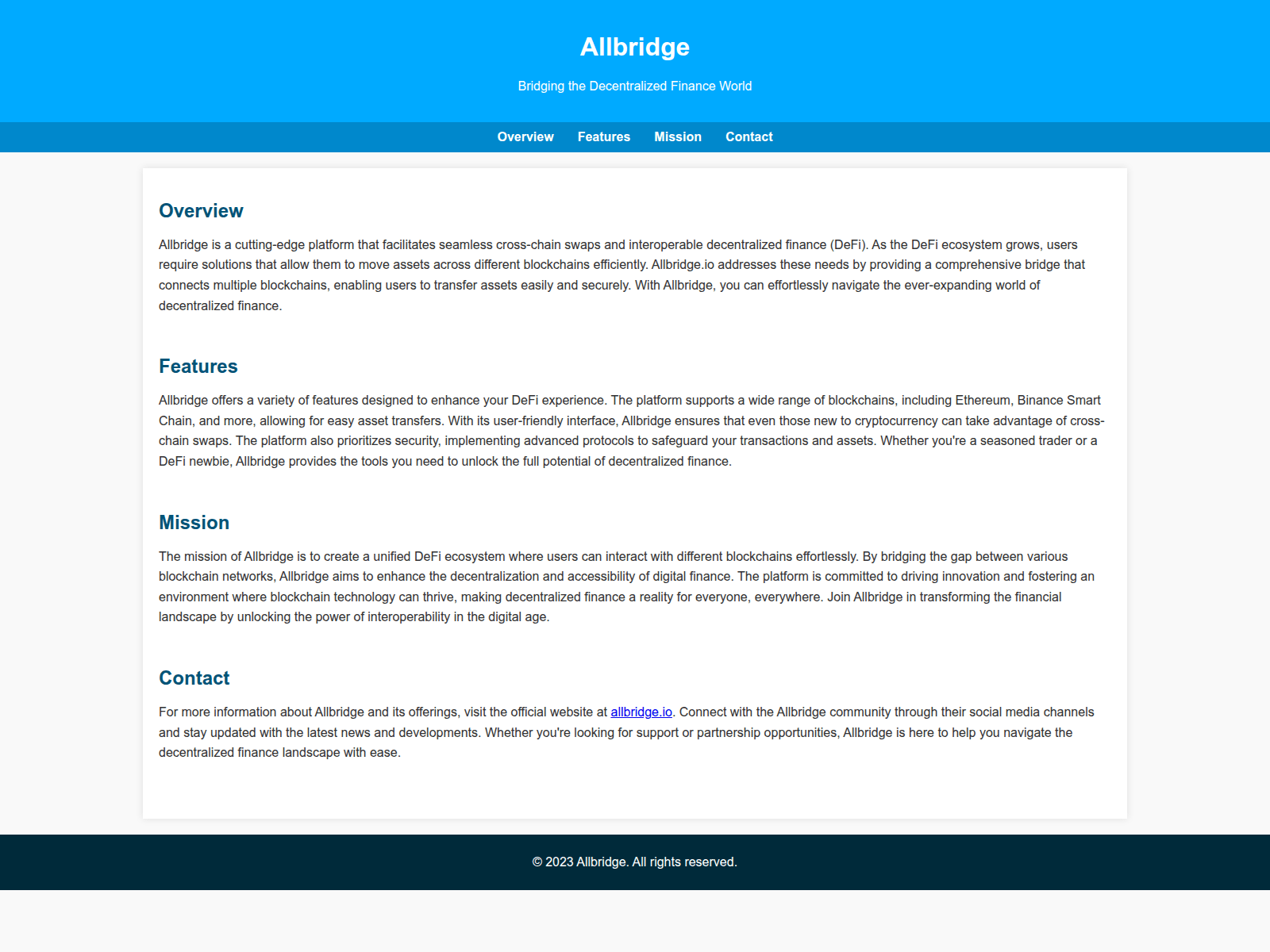 Screenshot of allbridgeapp.live