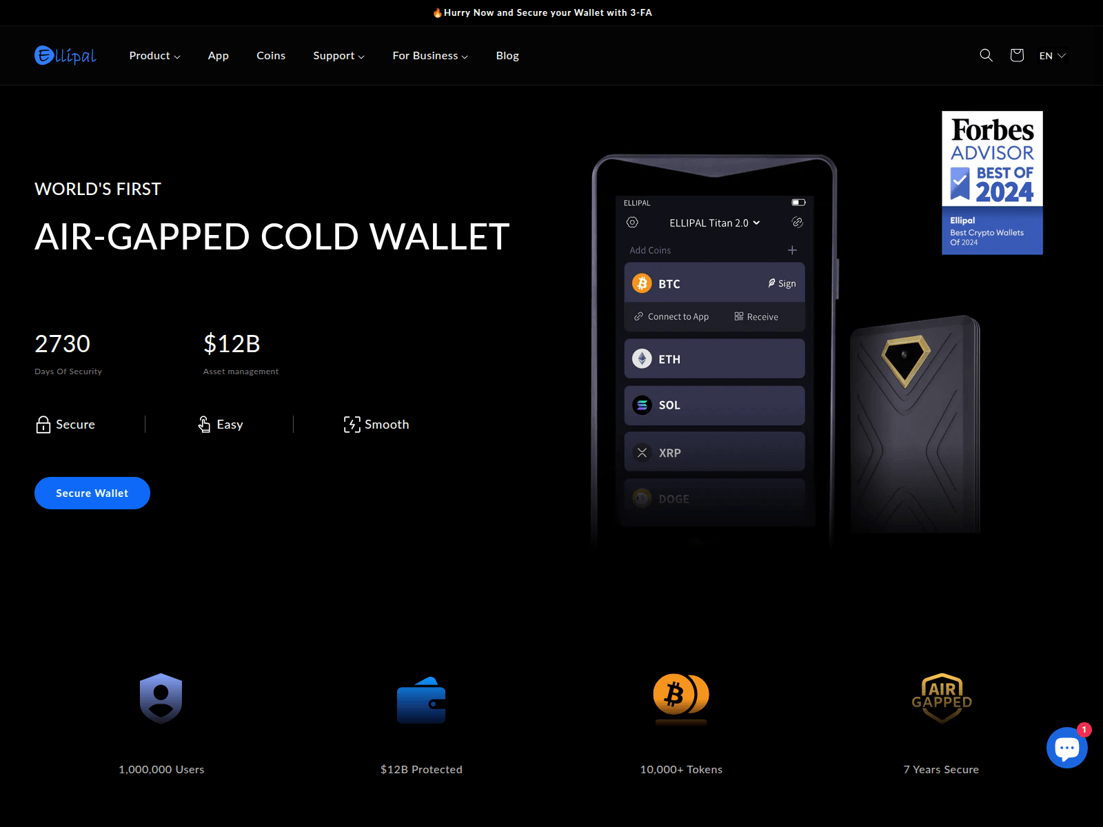 Screenshot of ellipal-secure.pages.dev