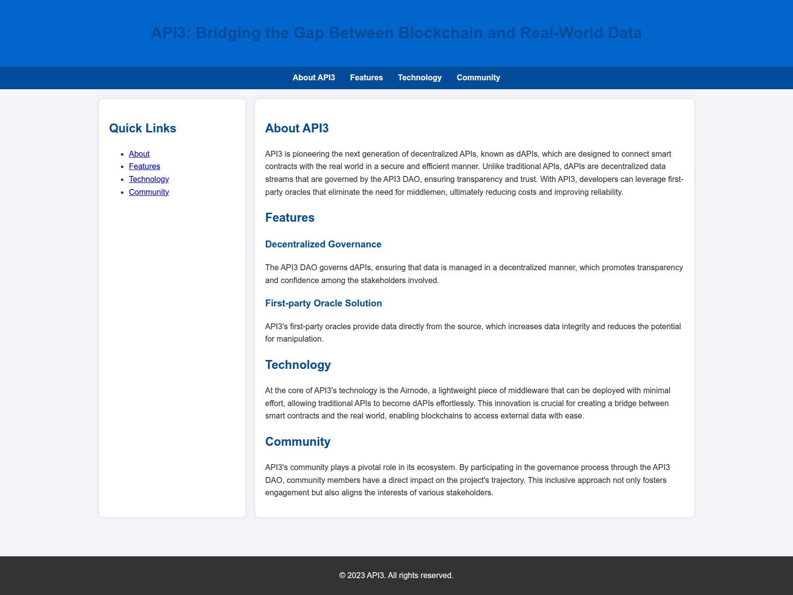 Screenshot of api3app.live