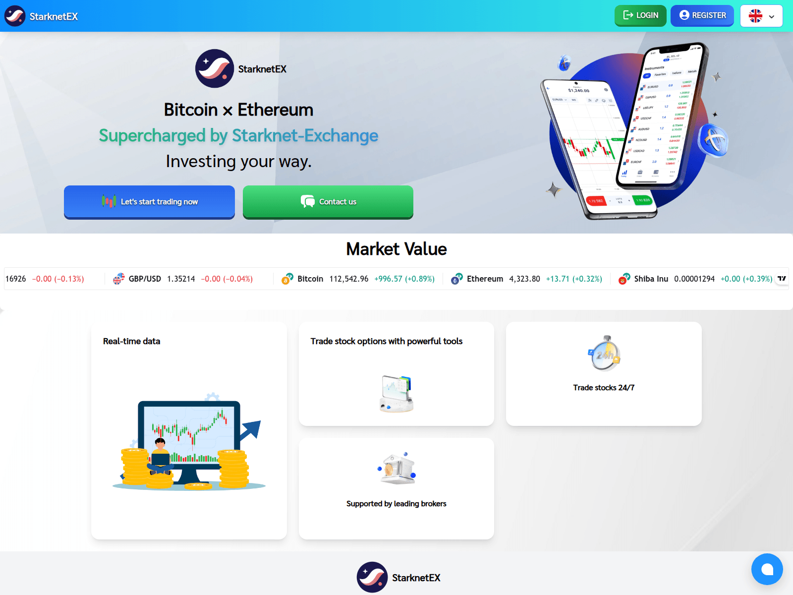 Screenshot of starknetex-network.com