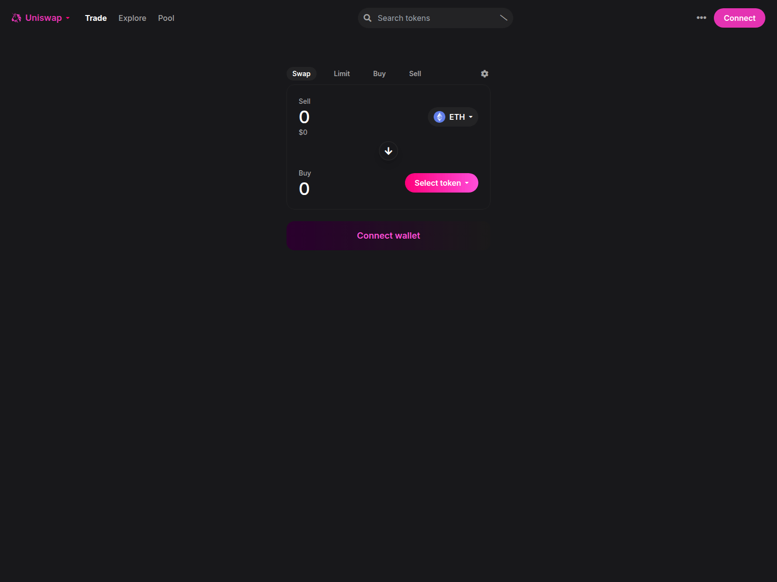 Screenshot of app.un.iswap.cam