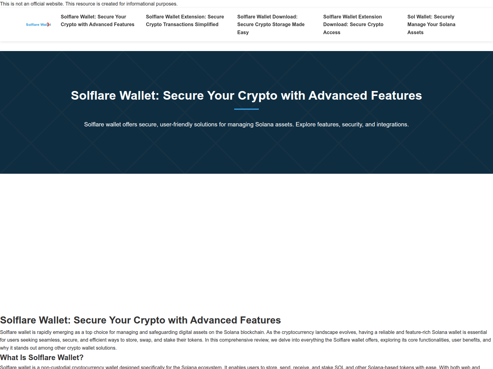 Screenshot of download.web-solflare.to