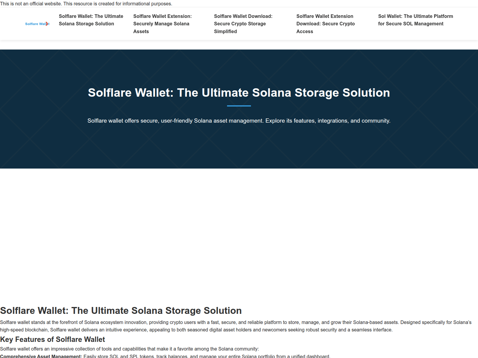 Screenshot of app.web-solflare.to