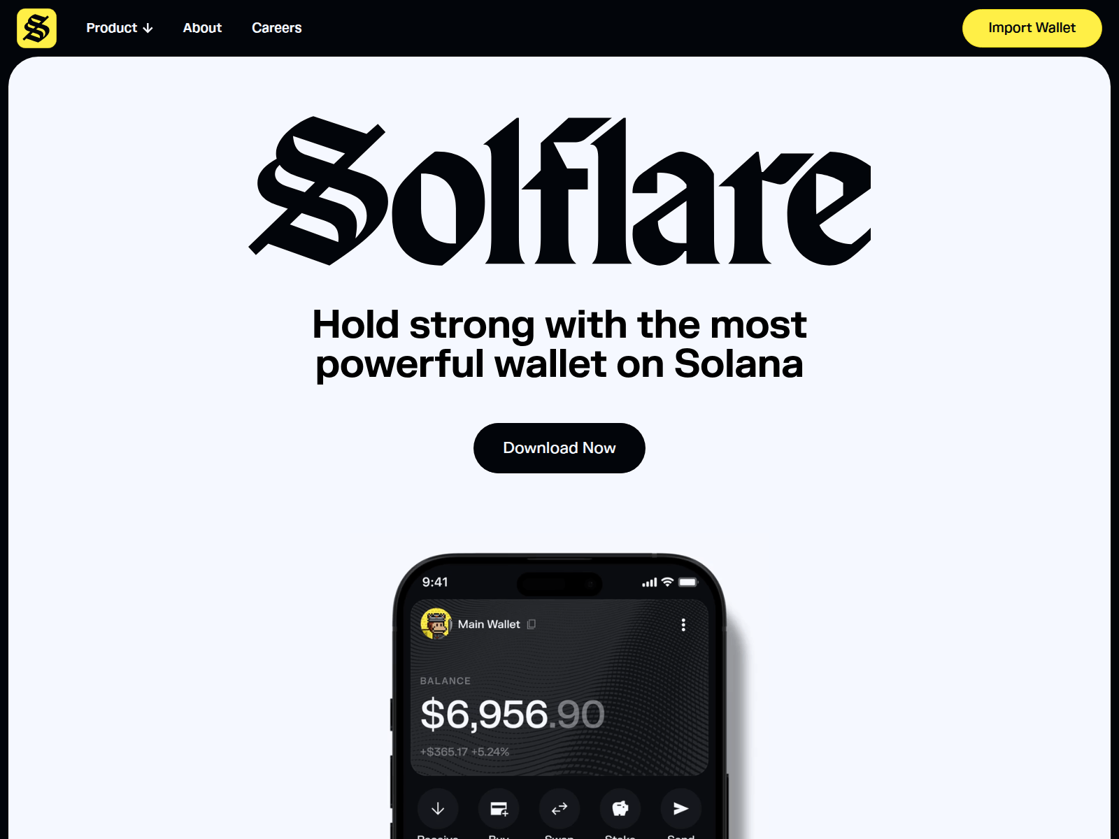 Screenshot of solflarewalletextension.com
