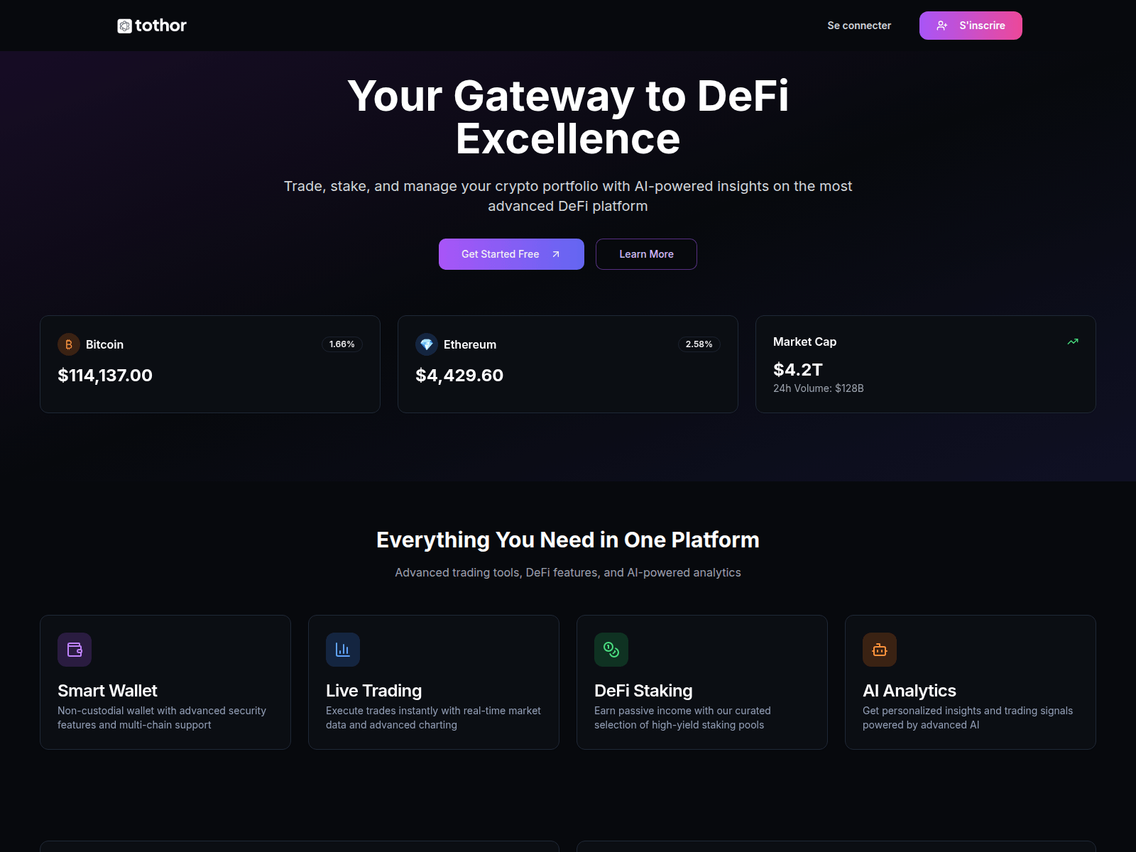 Screenshot of tothorwallet.com