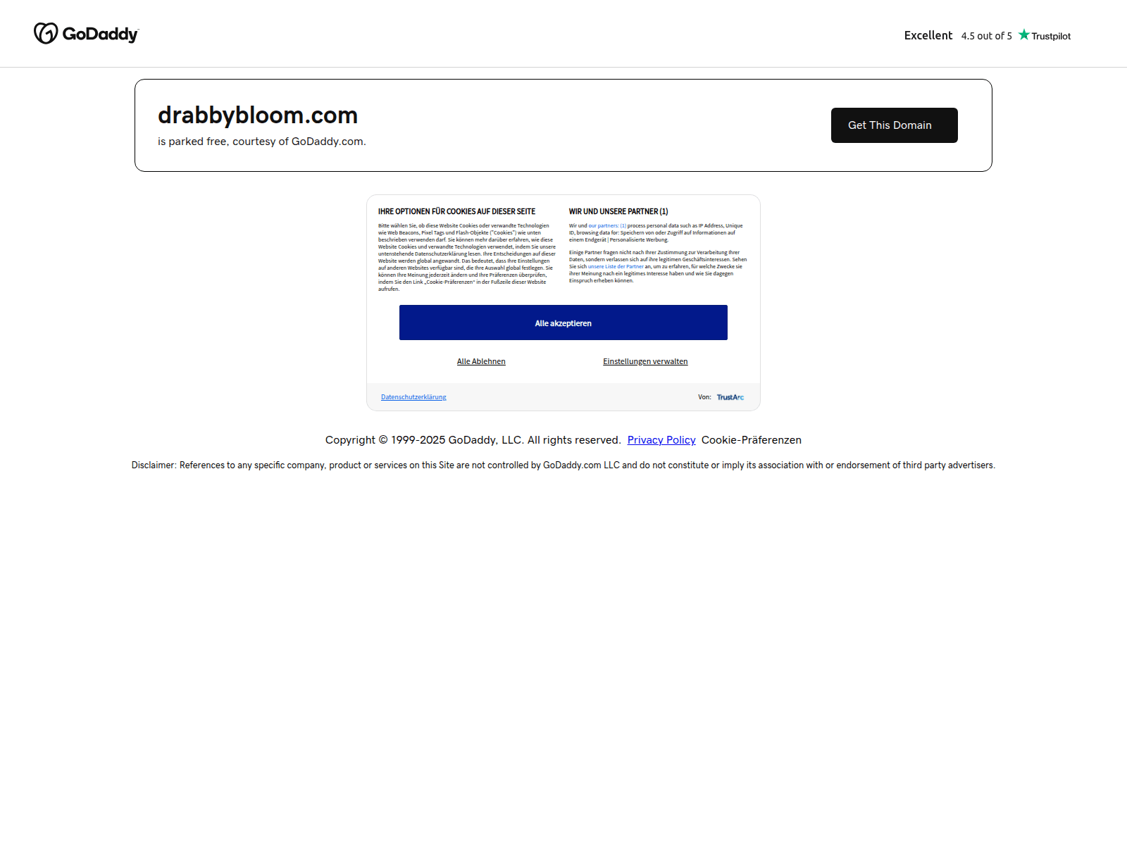 Screenshot of drabbybloom.com