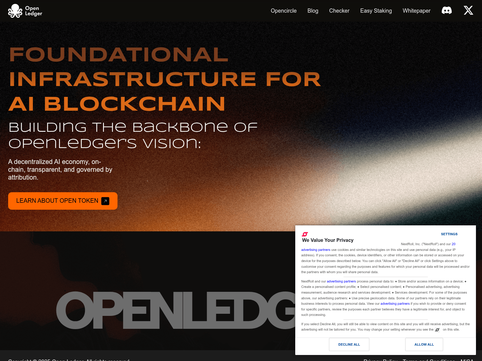 Screenshot of www.openledgerfoundation.com