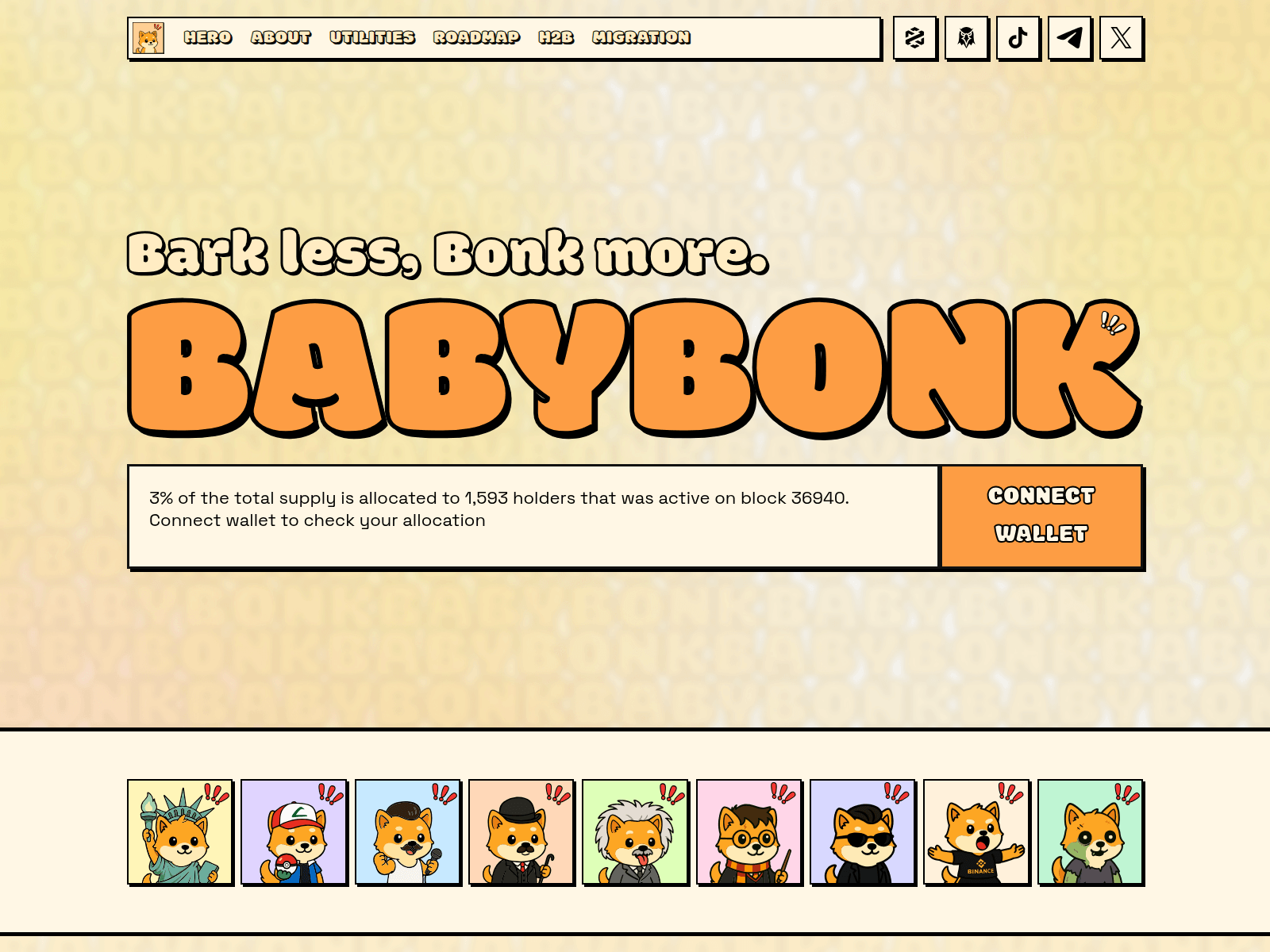 Screenshot of allocation-babybonkcoin.com