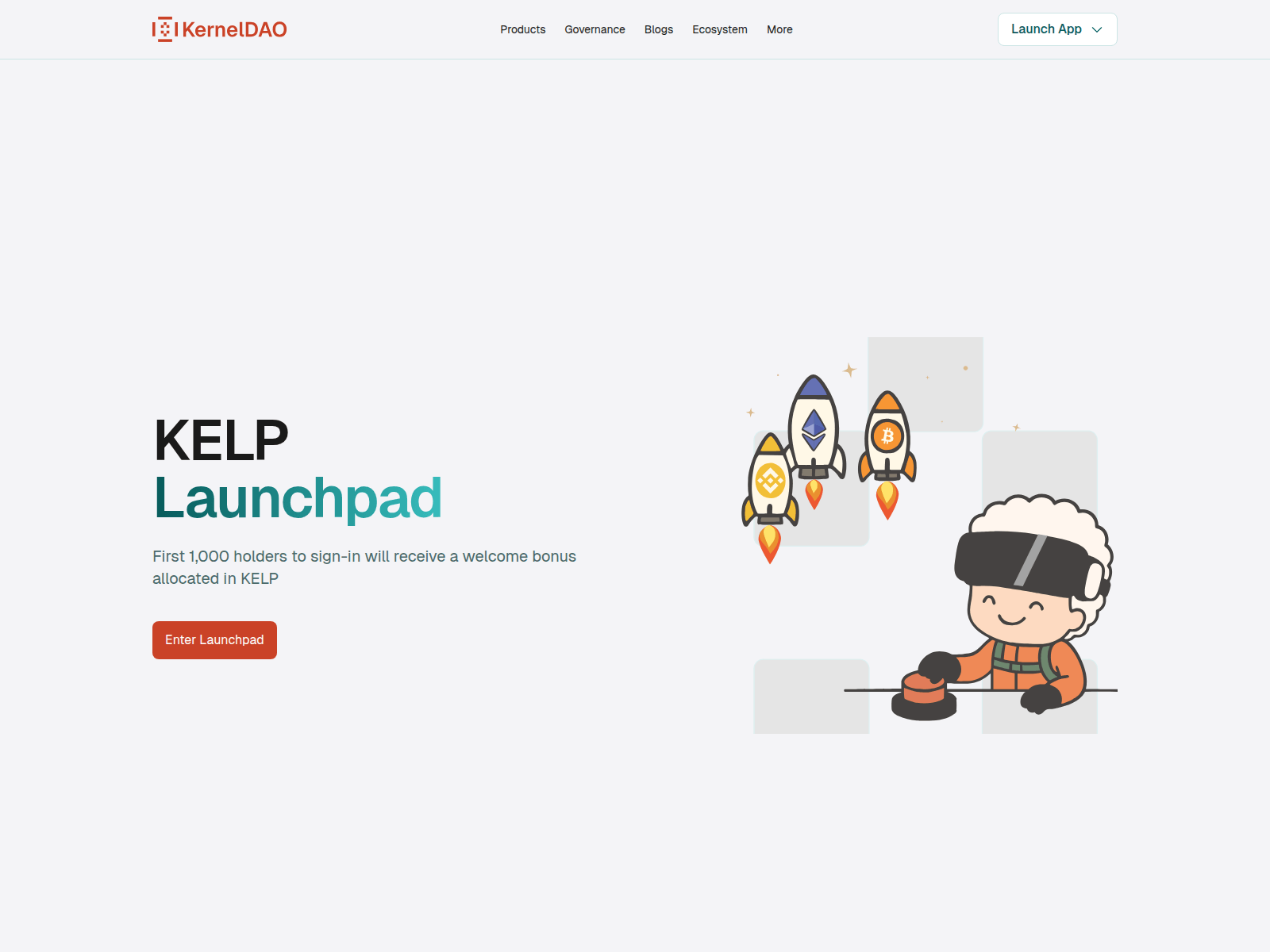 Screenshot of kerneldao-launchpad.com