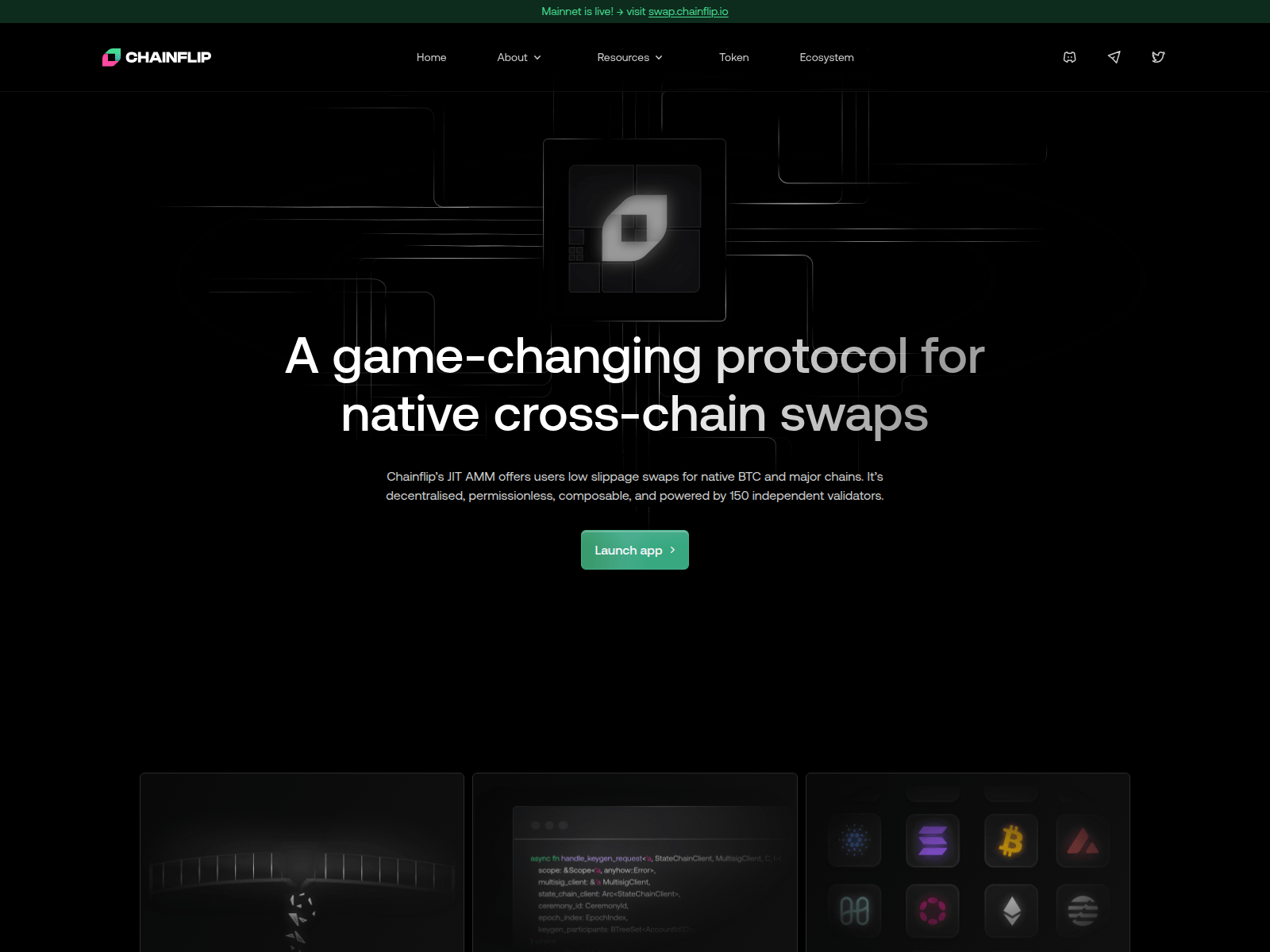 Screenshot of chainflip-mainnet.xyz