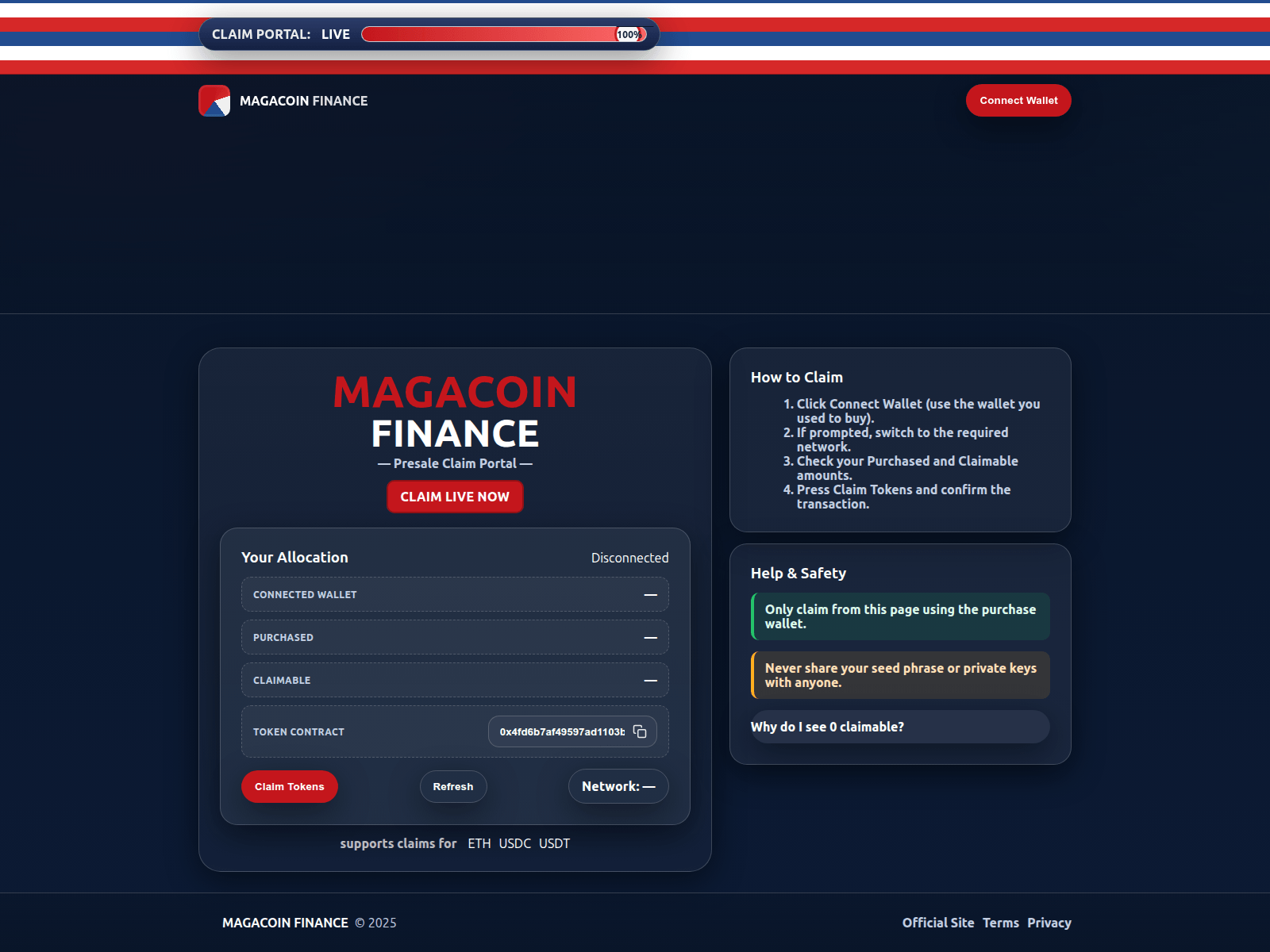 Screenshot of magacoin.info