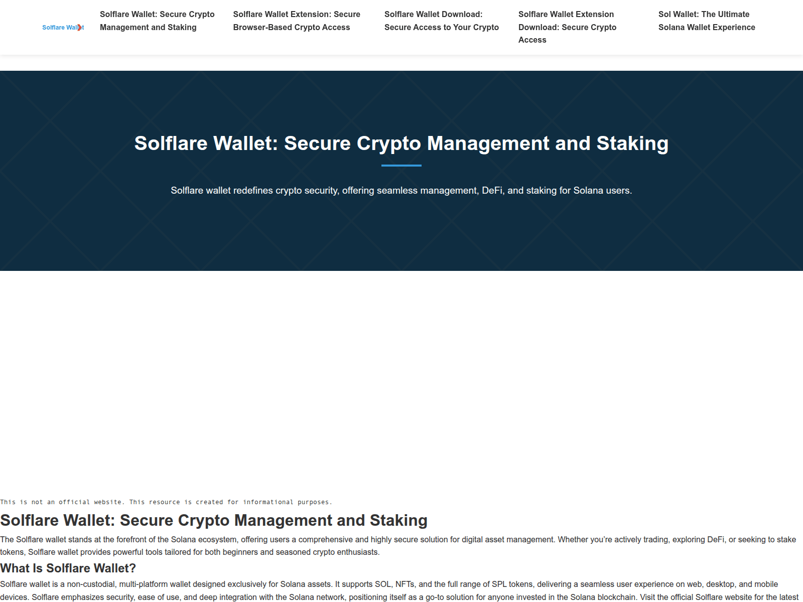 Screenshot of web-solflare.to