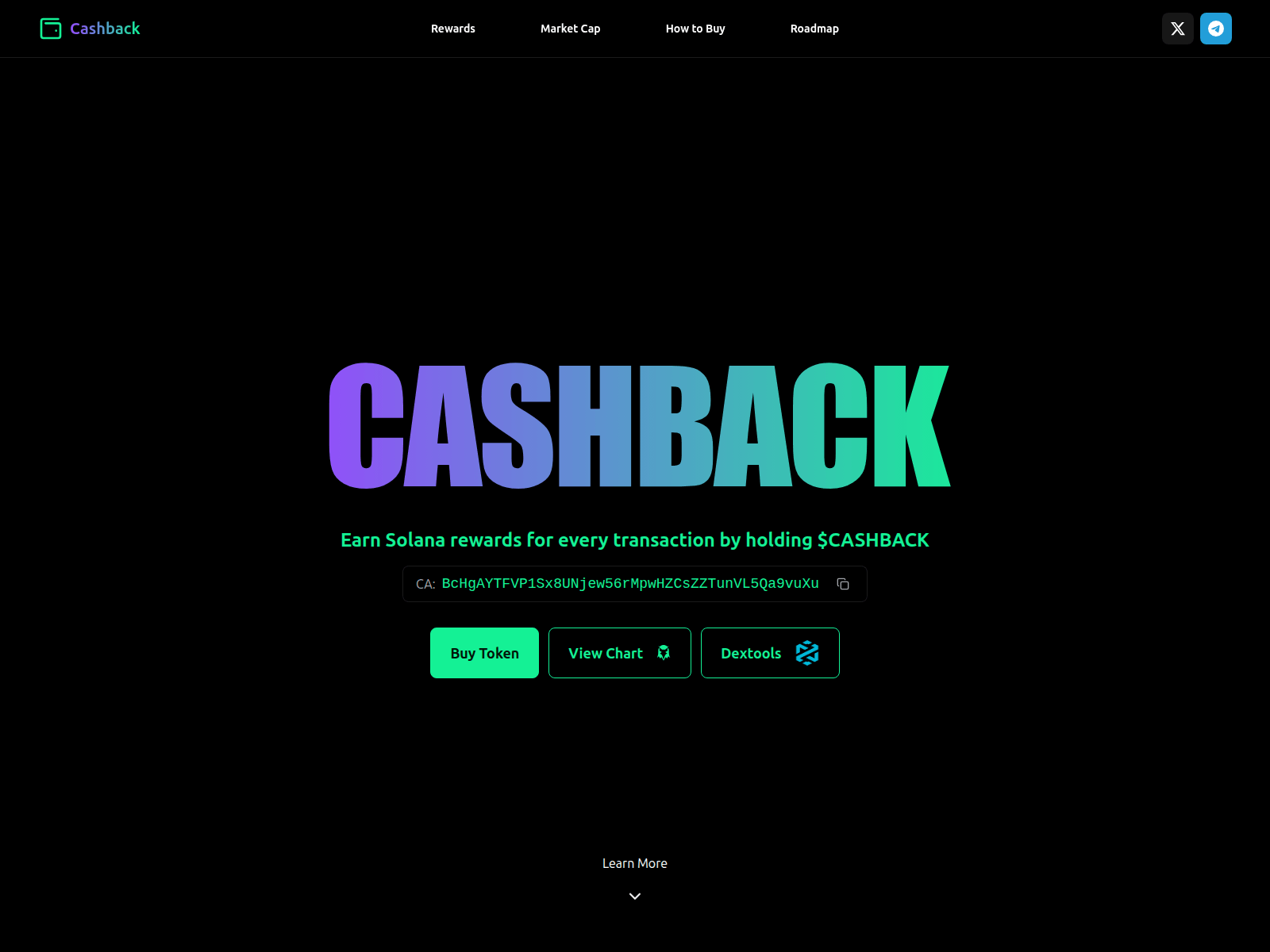 Screenshot of solana-cashback.pages.dev