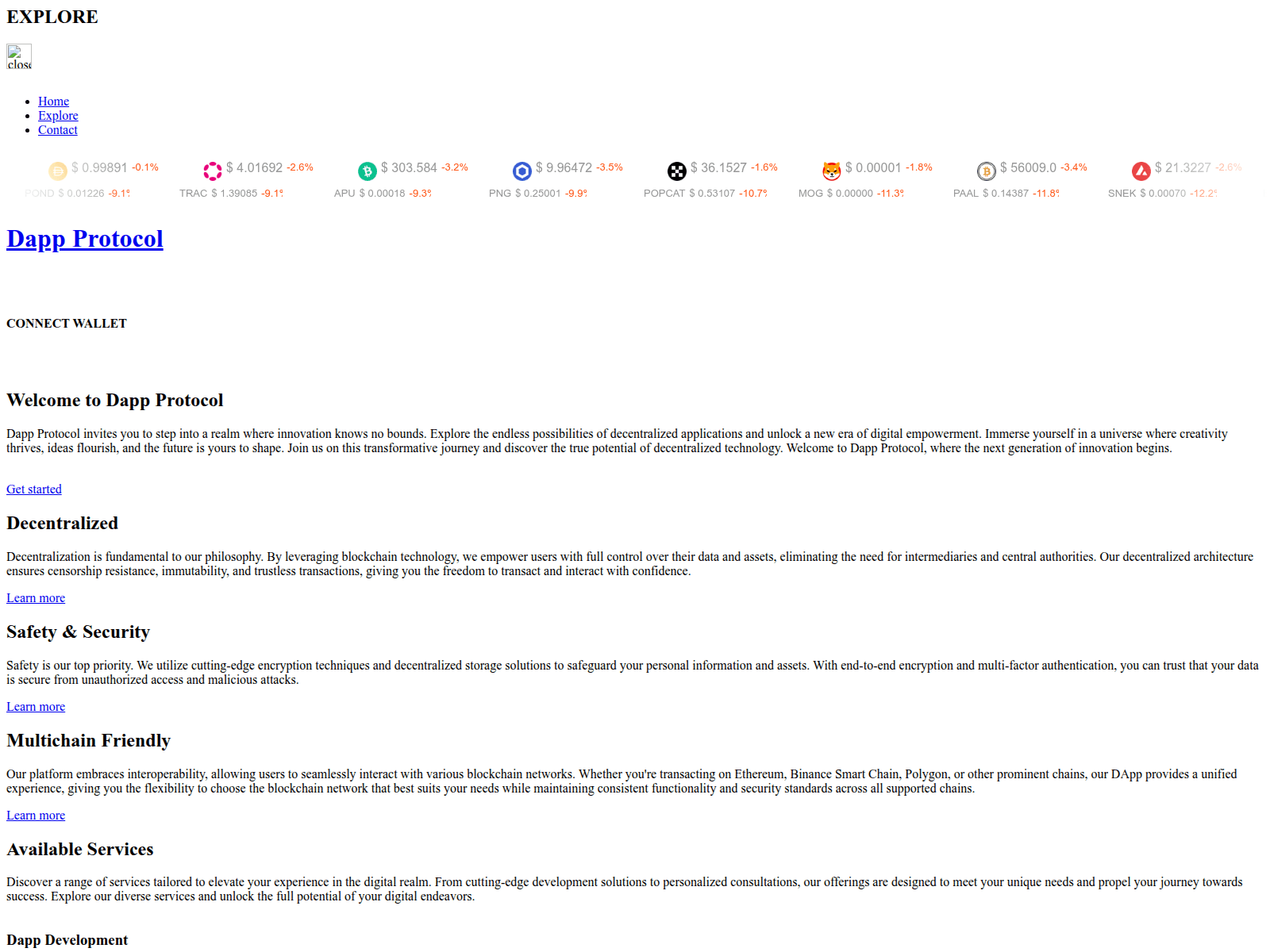 Screenshot of dapp-universer.pages.dev