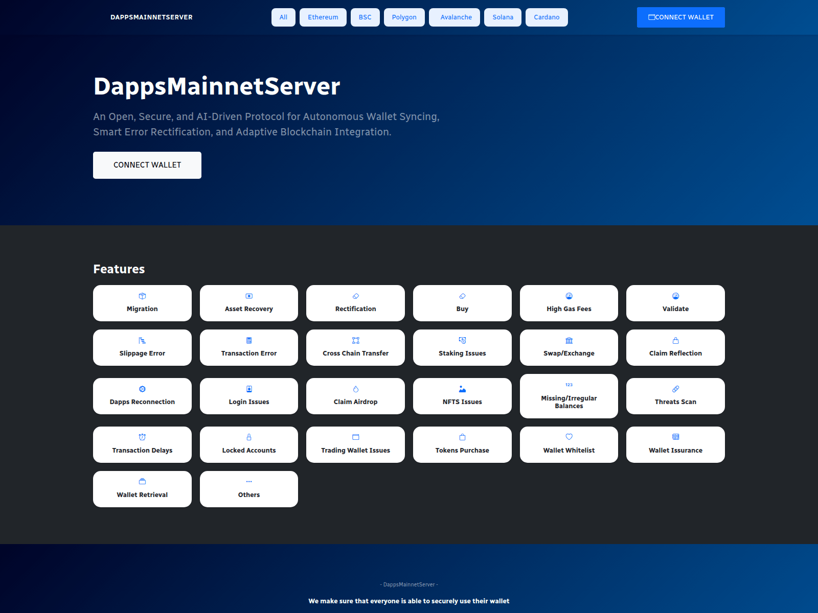 Screenshot of dapp-mainnet-server.pages.dev