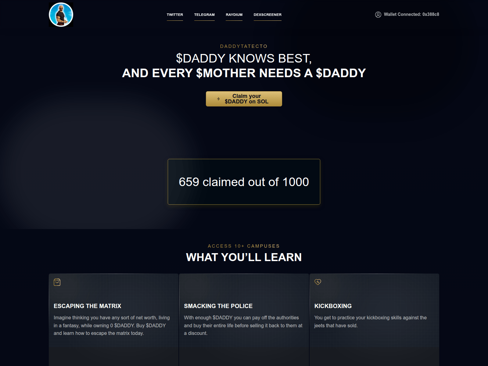 Screenshot of daddy-cobratate.sol-app.live