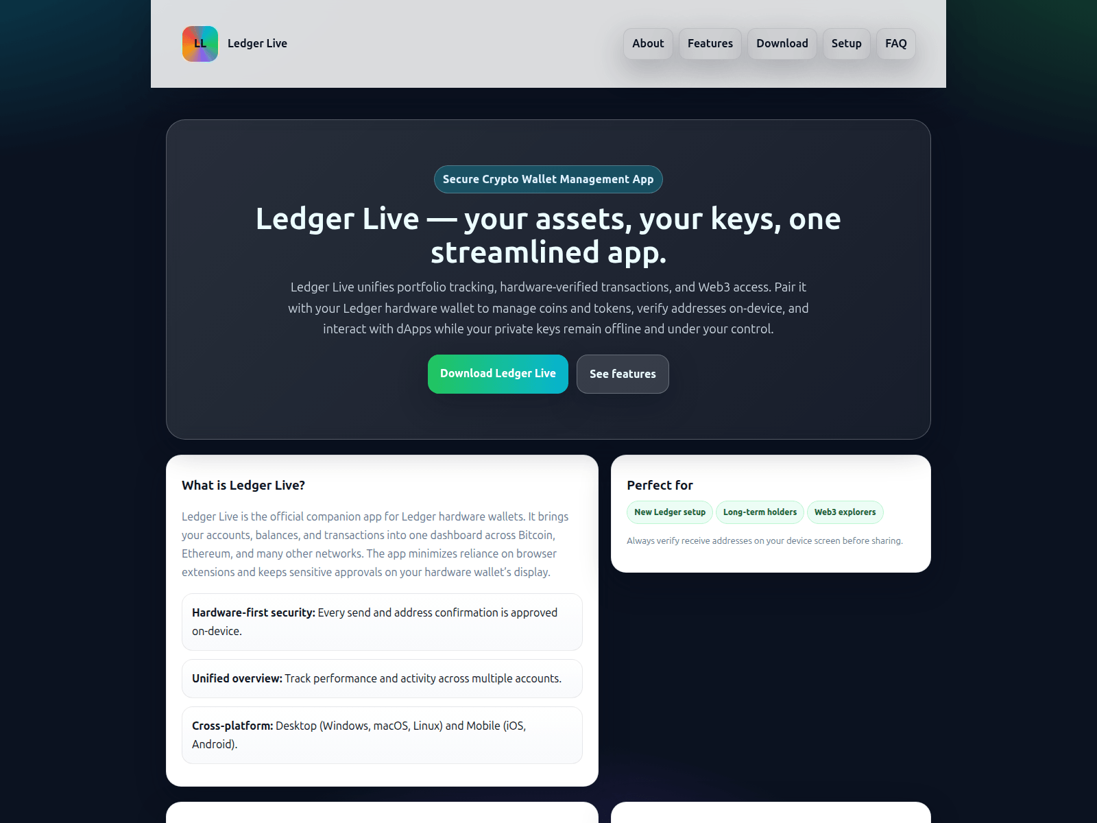 Screenshot of ledger-live-swts.pages.dev