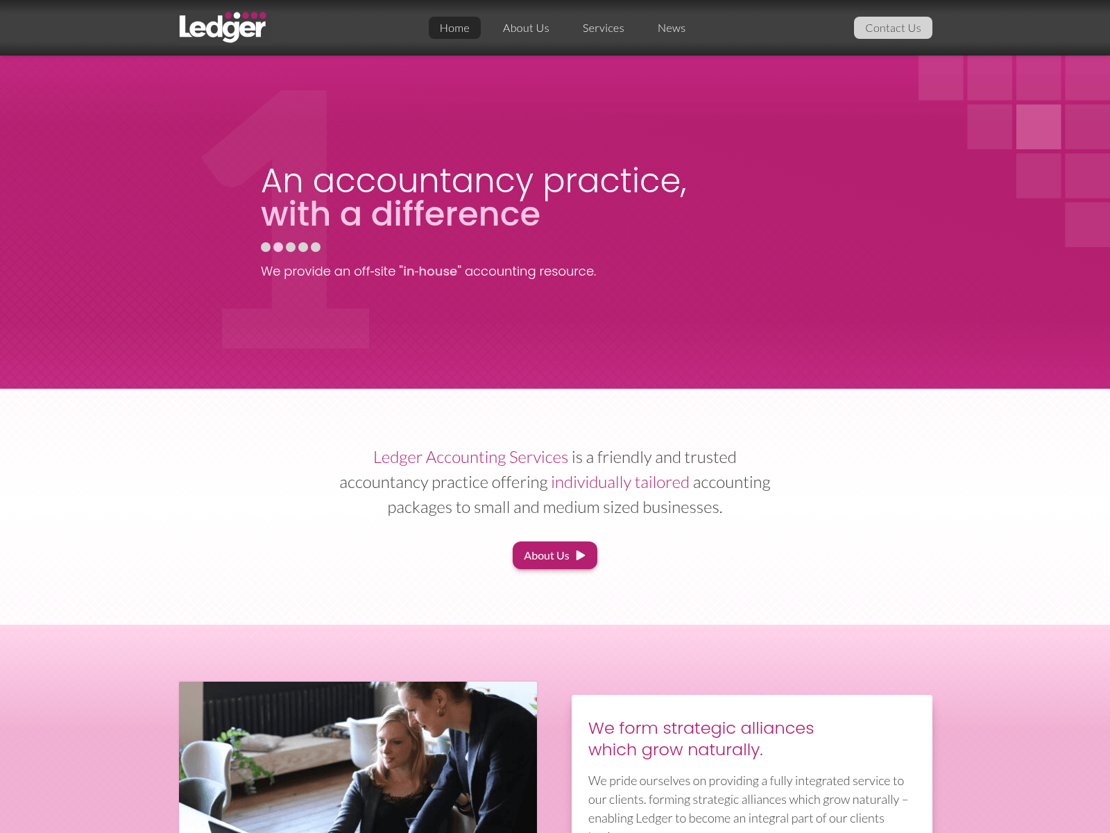 Screenshot of ledger.janning.co.uk