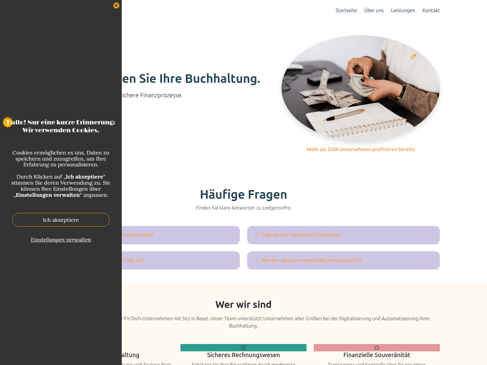 Screenshot of ledgeronpro.com