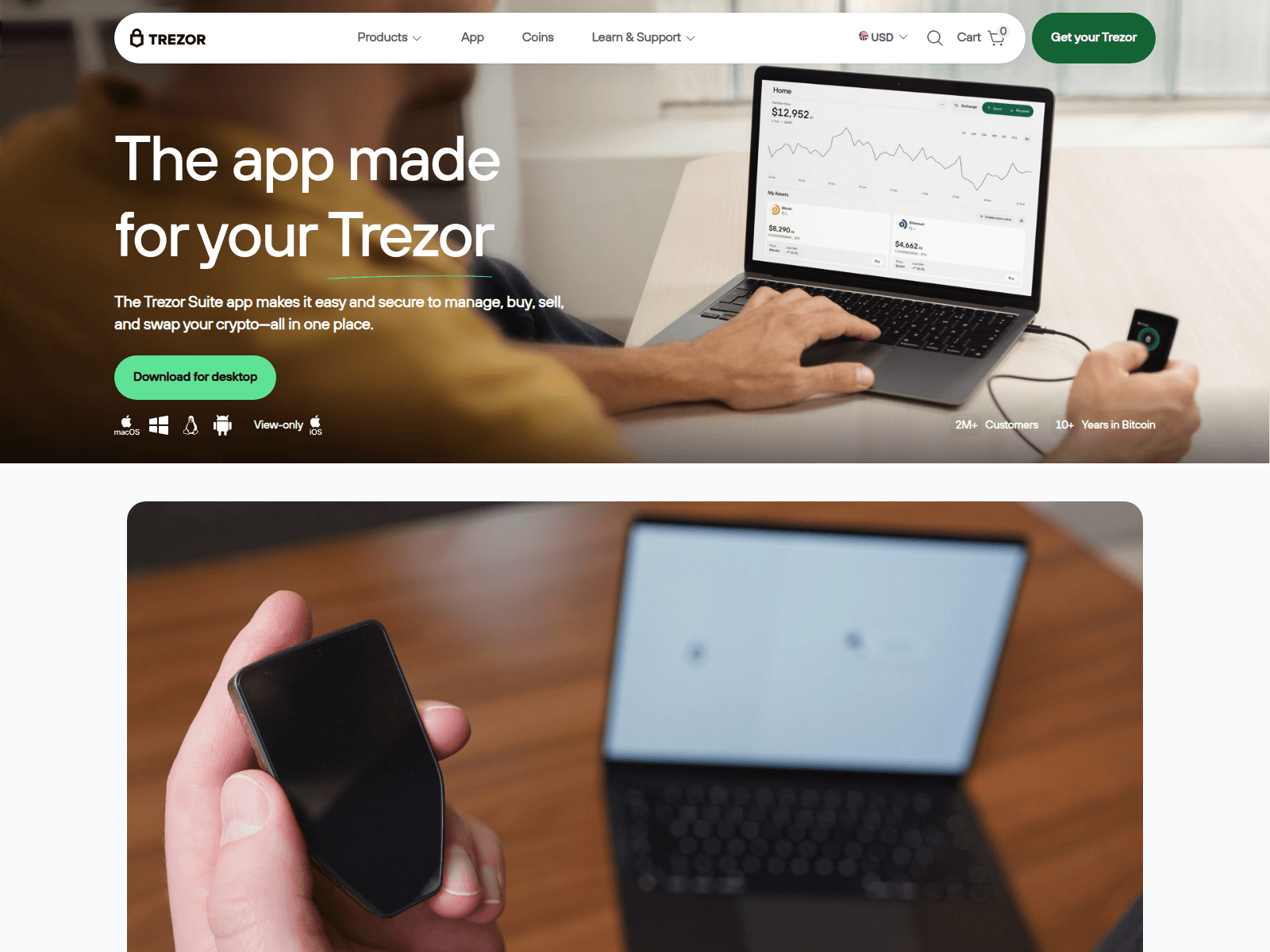 Screenshot of trezor.io-suite.org