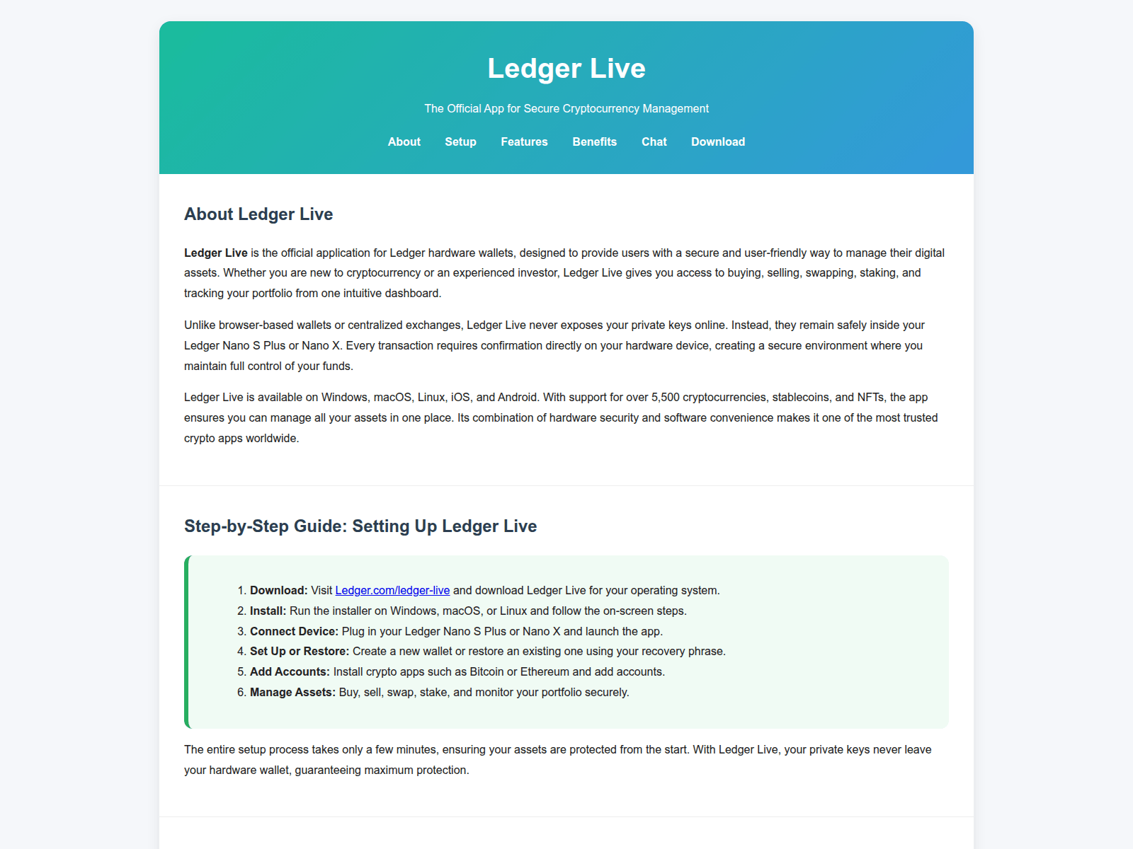 Screenshot of ledger-live-hubs.pages.dev