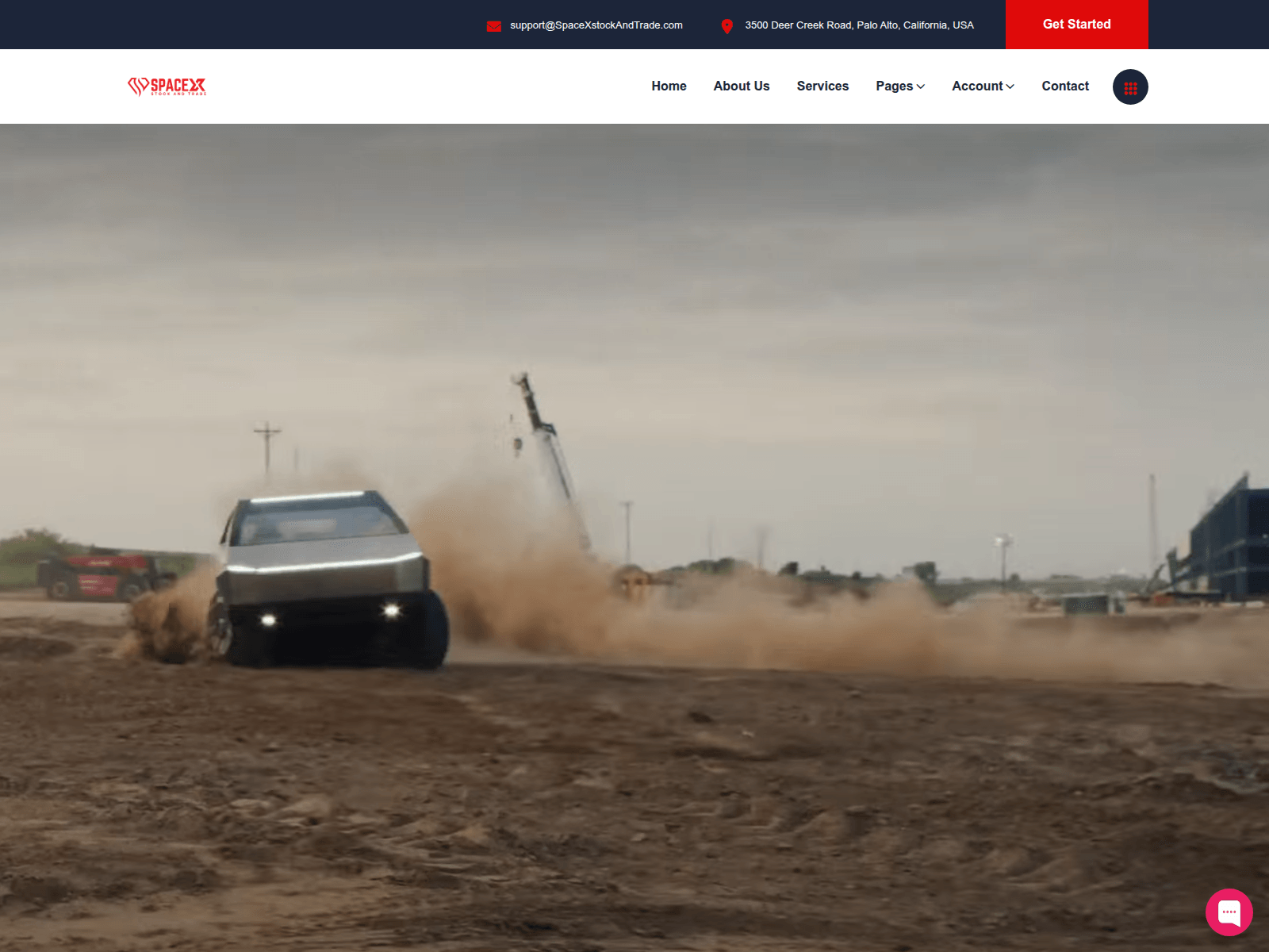 Screenshot of spacexstockandtrade.com