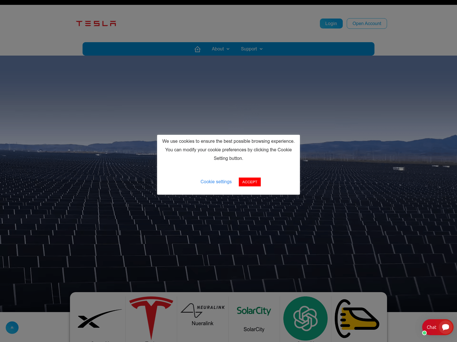 Screenshot of spacexglobestock.com