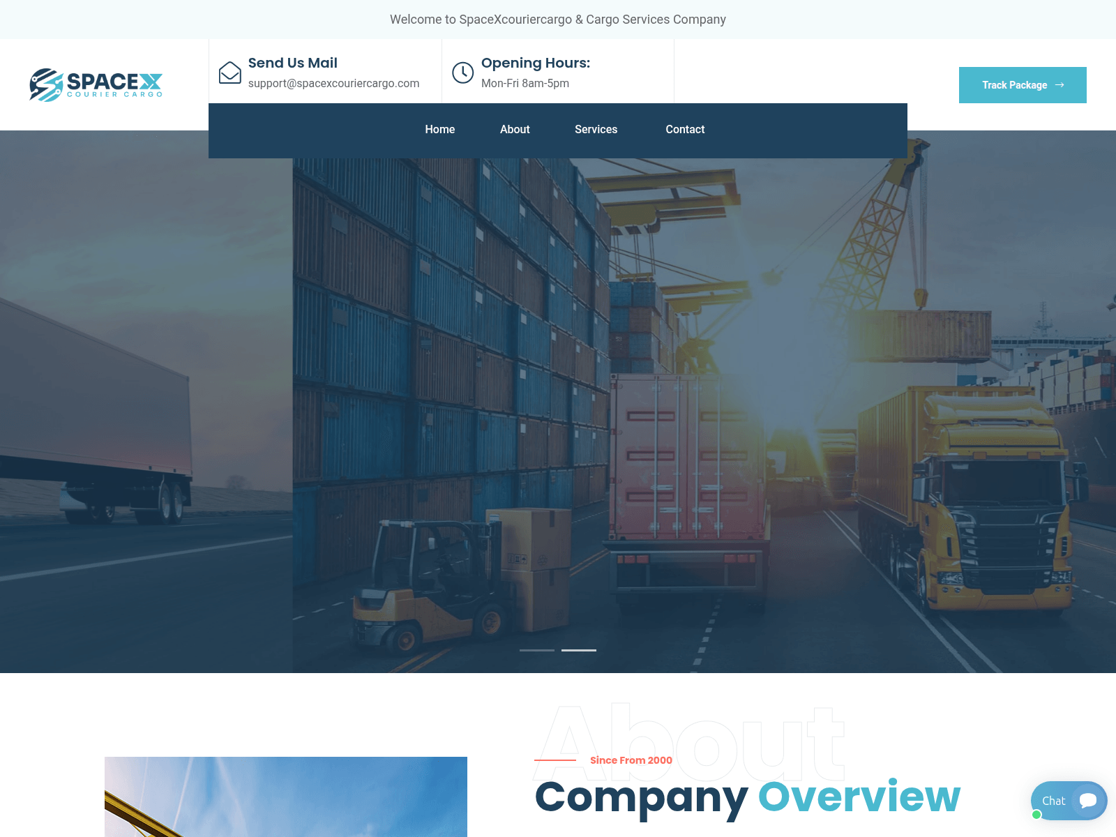 Screenshot of spacexcouriercargo.com
